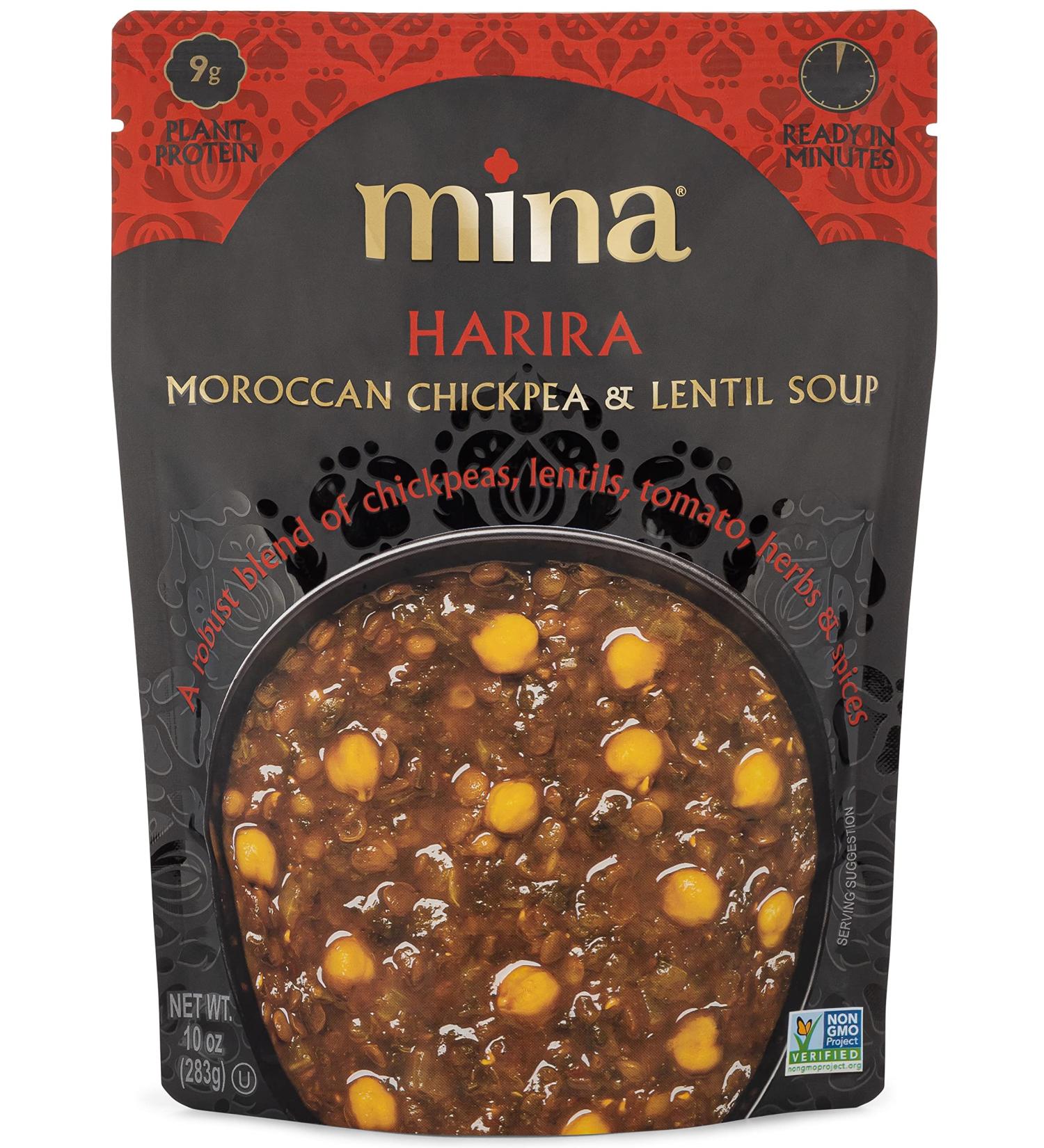 Mina Harira Moroccan Chickpea & Lentil Soup - Plant Based Protein, Vegan, Gluten Free - 10 oz - Buy Online on GoSupps.com