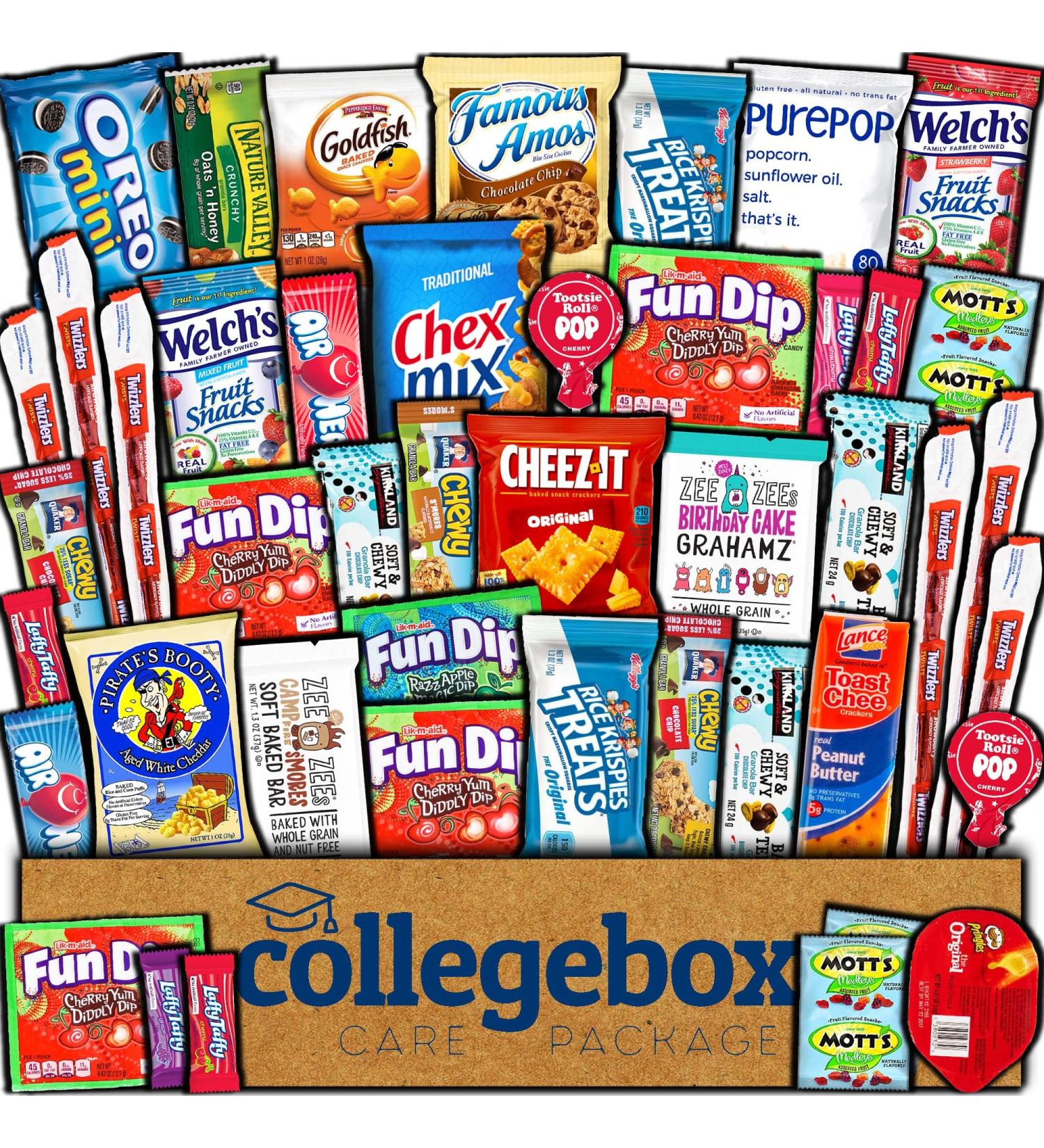 CollegeBox Valentine's Day Care Package - 45 Count Snack Assortment for Students & Office - Buy Online on GoSupps.com