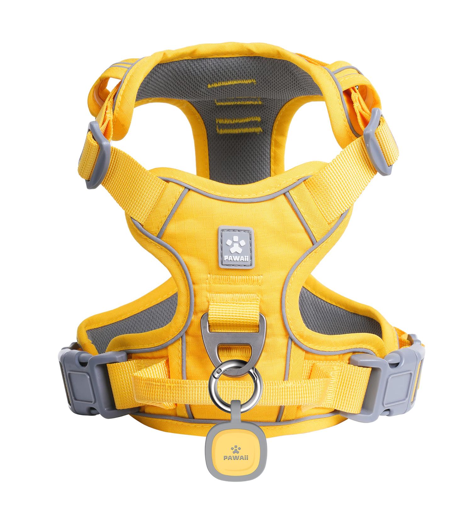 Shop Pawaii Dog Harness for Small Dogs - Anti-Pull Reflective Harness with Handle | Comfortable & Durable (S Gelb Chest: 43-55cm) - Perfect for International Shipping - Buy Online on GoSupps.com