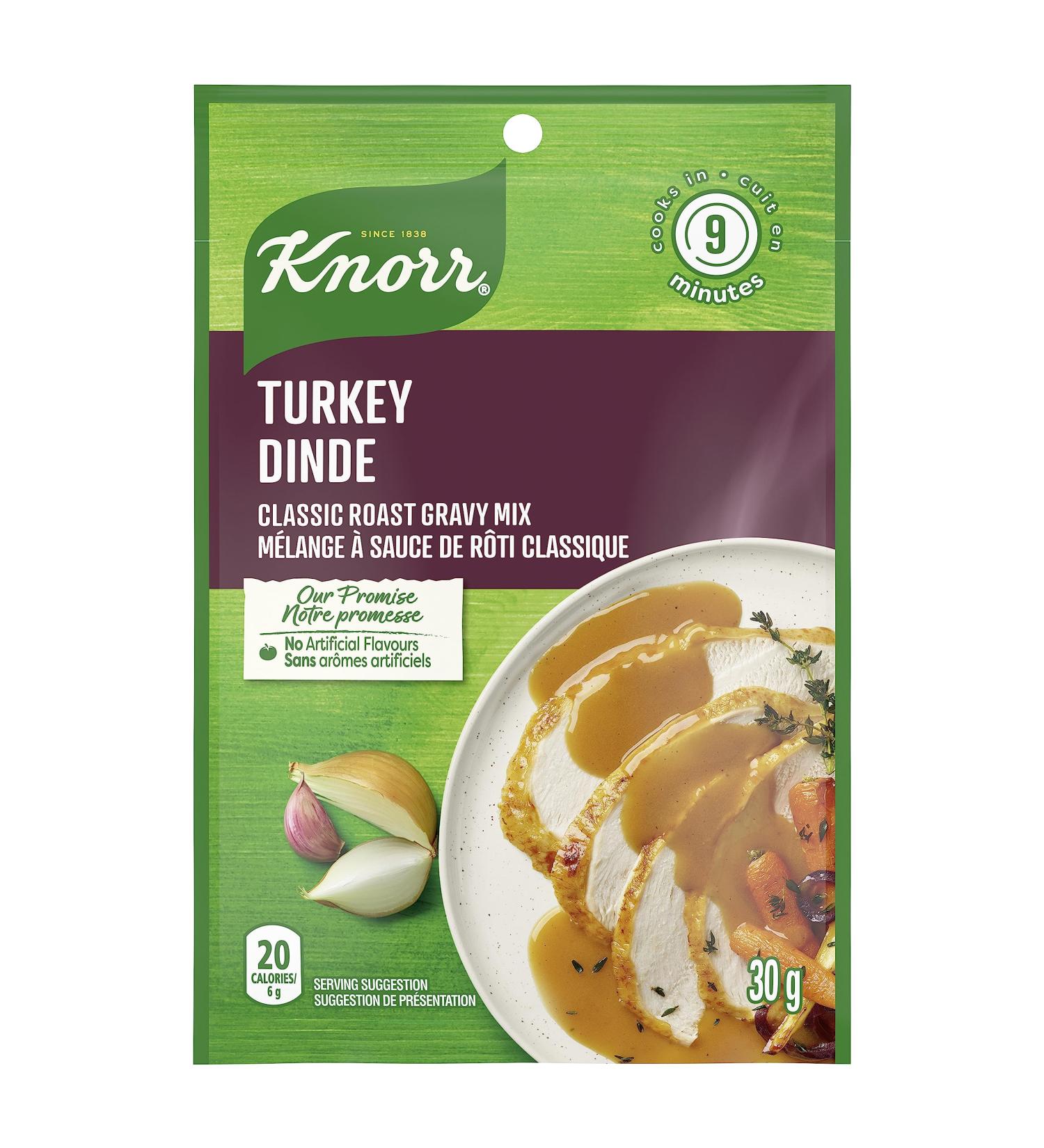 Knorr Gravy Mix for a traditional gravy on roasted meals Turkey Classic Roast no artificial flavours 30 g 24 count - Buy Online on GoSupps.com