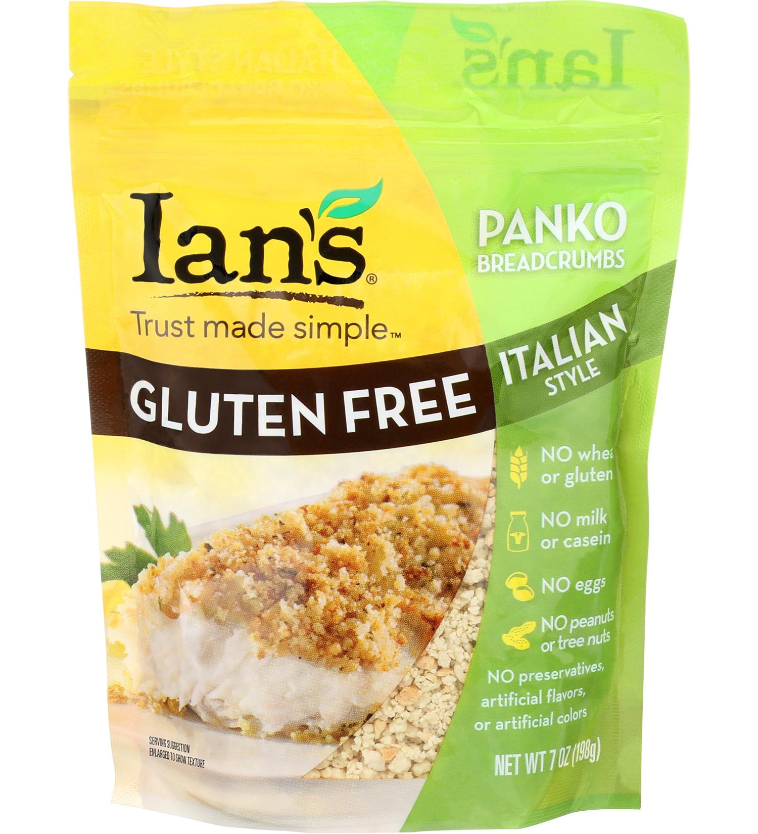 Ians Natural Foods Italian Gluten-Free Panko Breadcrumbs 7oz - Buy Online on GoSupps.com