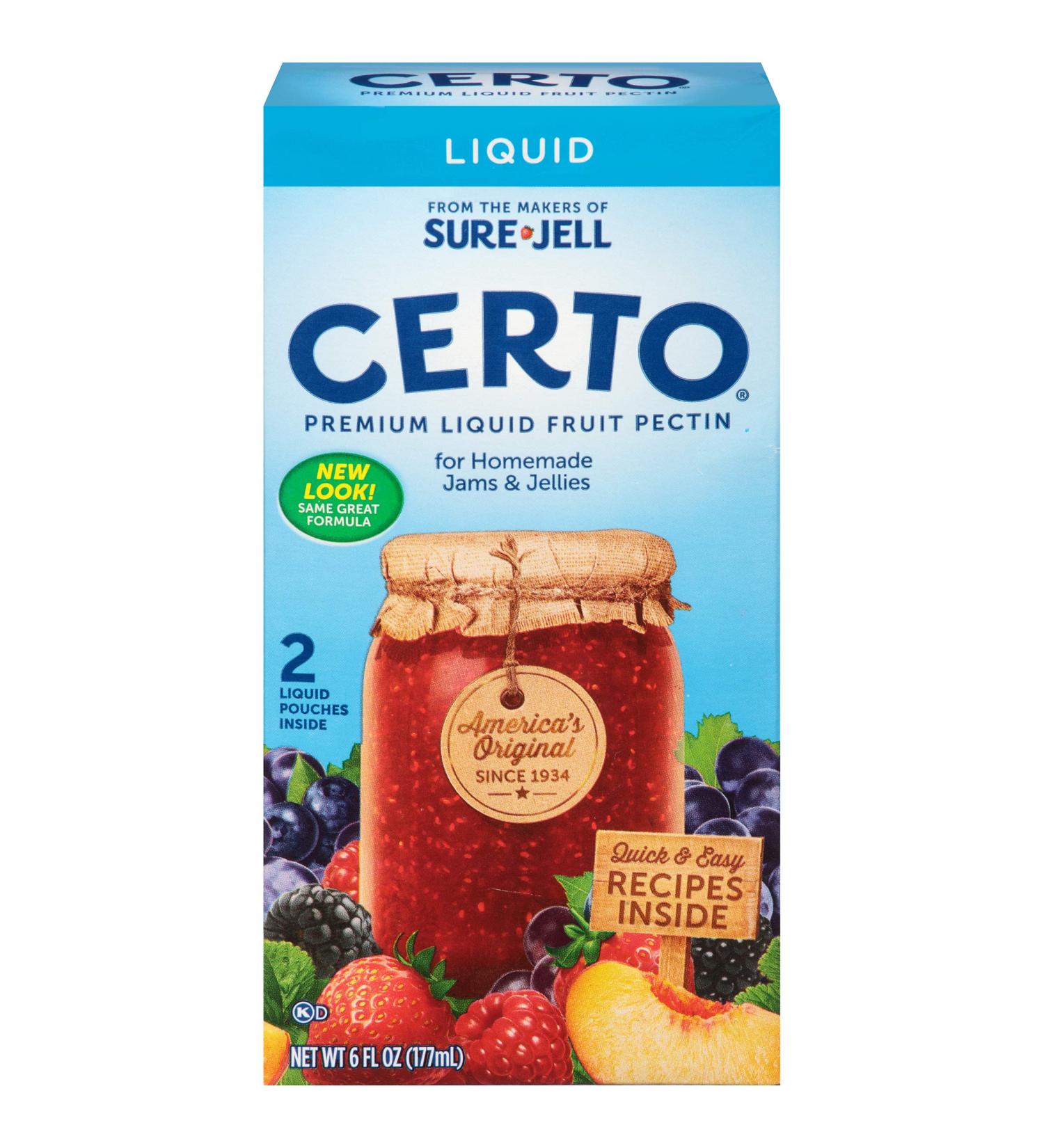 Certo Premium Liquid Fruit Pectin - 6 fl oz Box | Buy Online - Buy Online on GoSupps.com