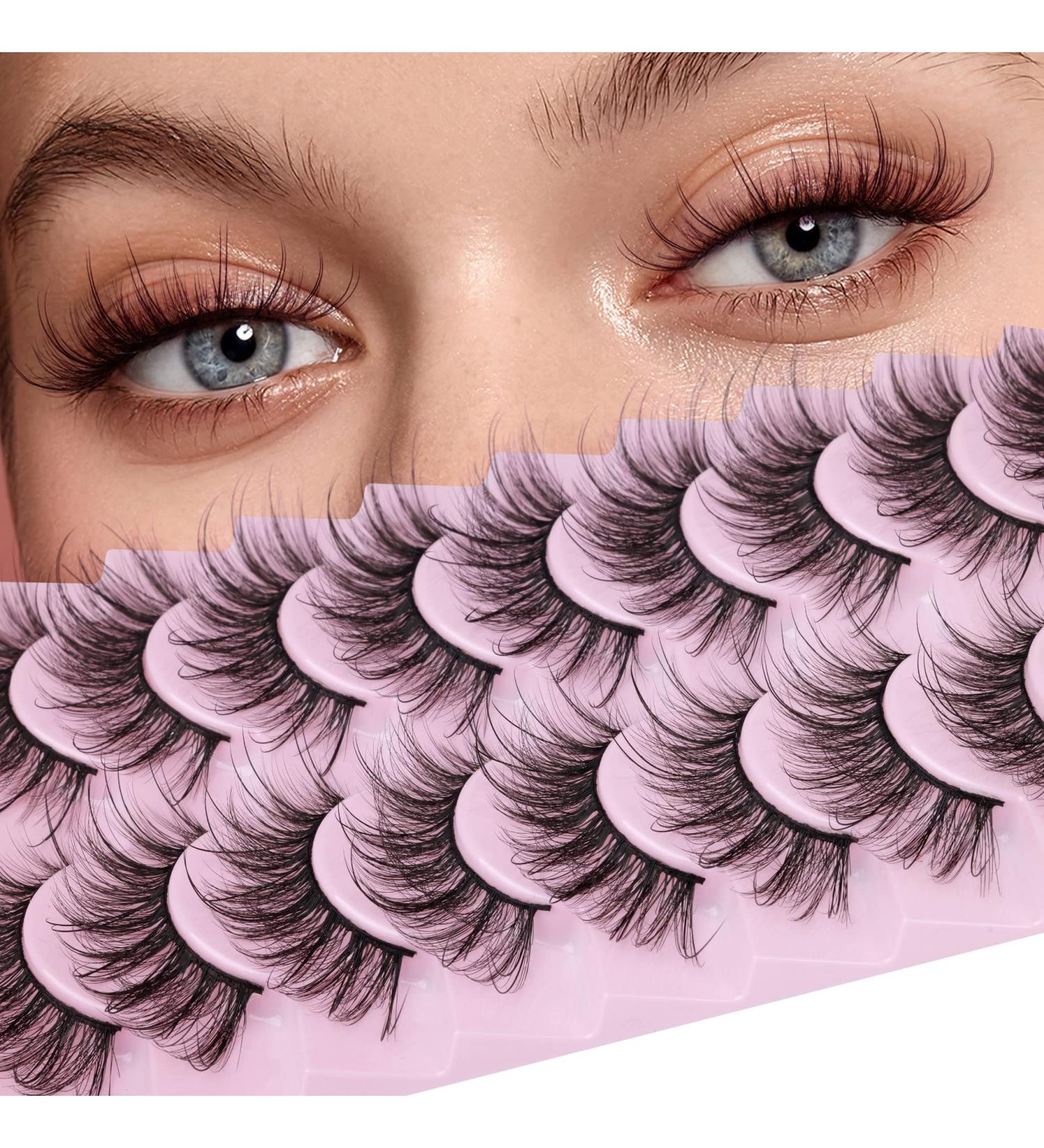 Angel Fox Eye Lashes Extensions - Fluffy 18MM Faux Mink Strip Lashes | Natural & Wispy Volume - Buy Online on GoSupps.com