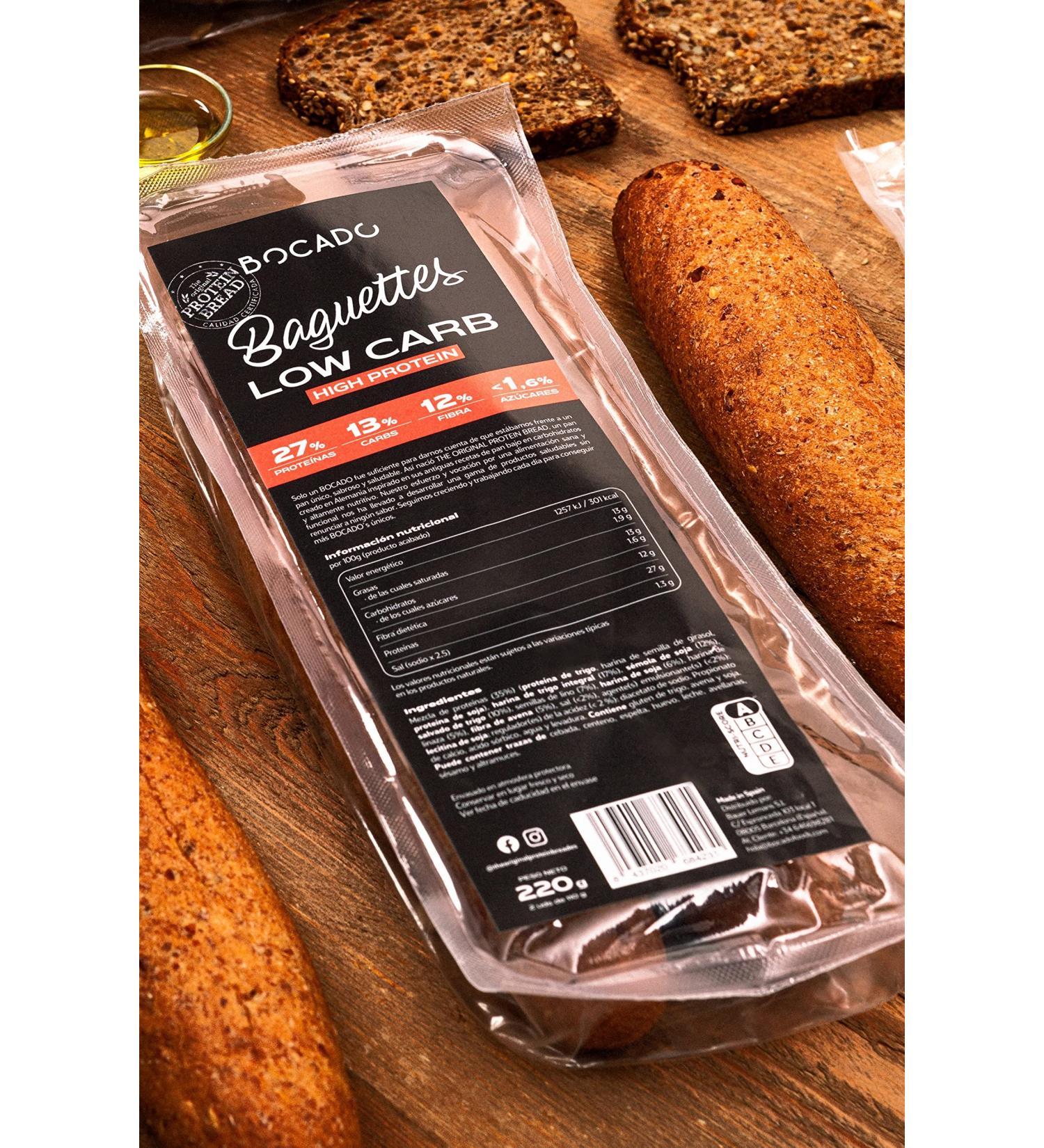 Keto Low Carb Protein Baguettes Pain C tog ne Faible Teneur en Glucides - Paquet de 2 Baguettes - Buy Online on GoSupps.com