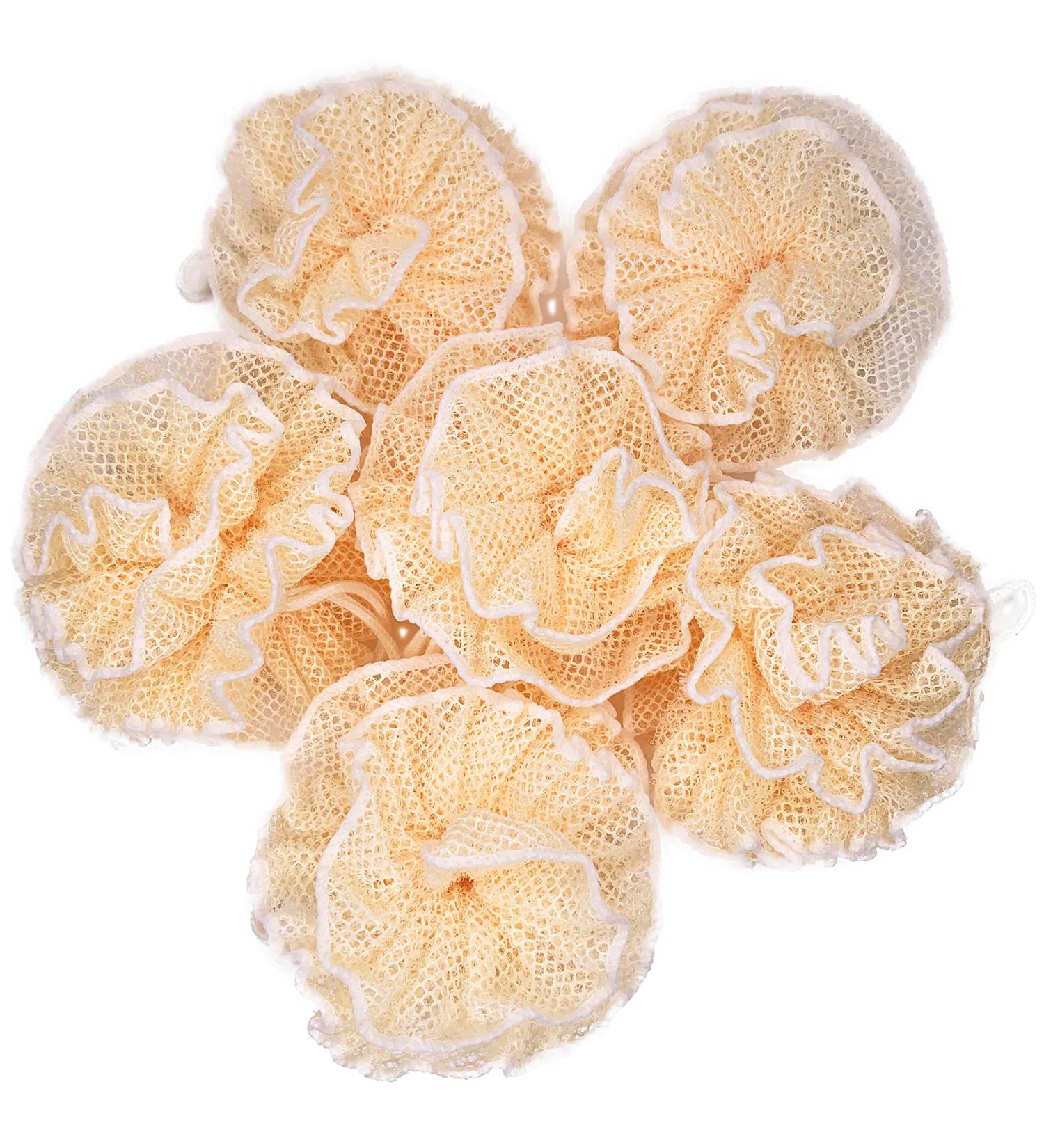 6 Pack Super Exfoliating Loofah Shower Sponge Pouf Set - Bath Spa Puff Scrubber for Face and Body - Rich Foams Bubble - Home Spa Weave Mesh Brush (4.7 Each) - Buy Online on GoSupps.com