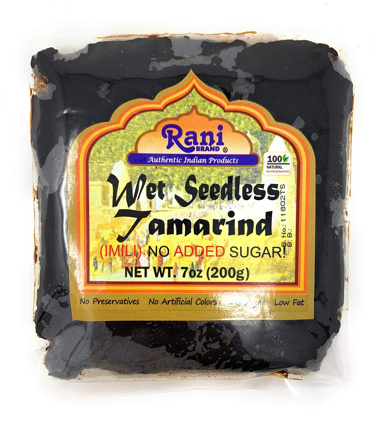 Rani Tamarind Wet Seedless Block 7oz - All Natural, Vegan, Gluten Free - Indian Origin - Buy Online on GoSupps.com