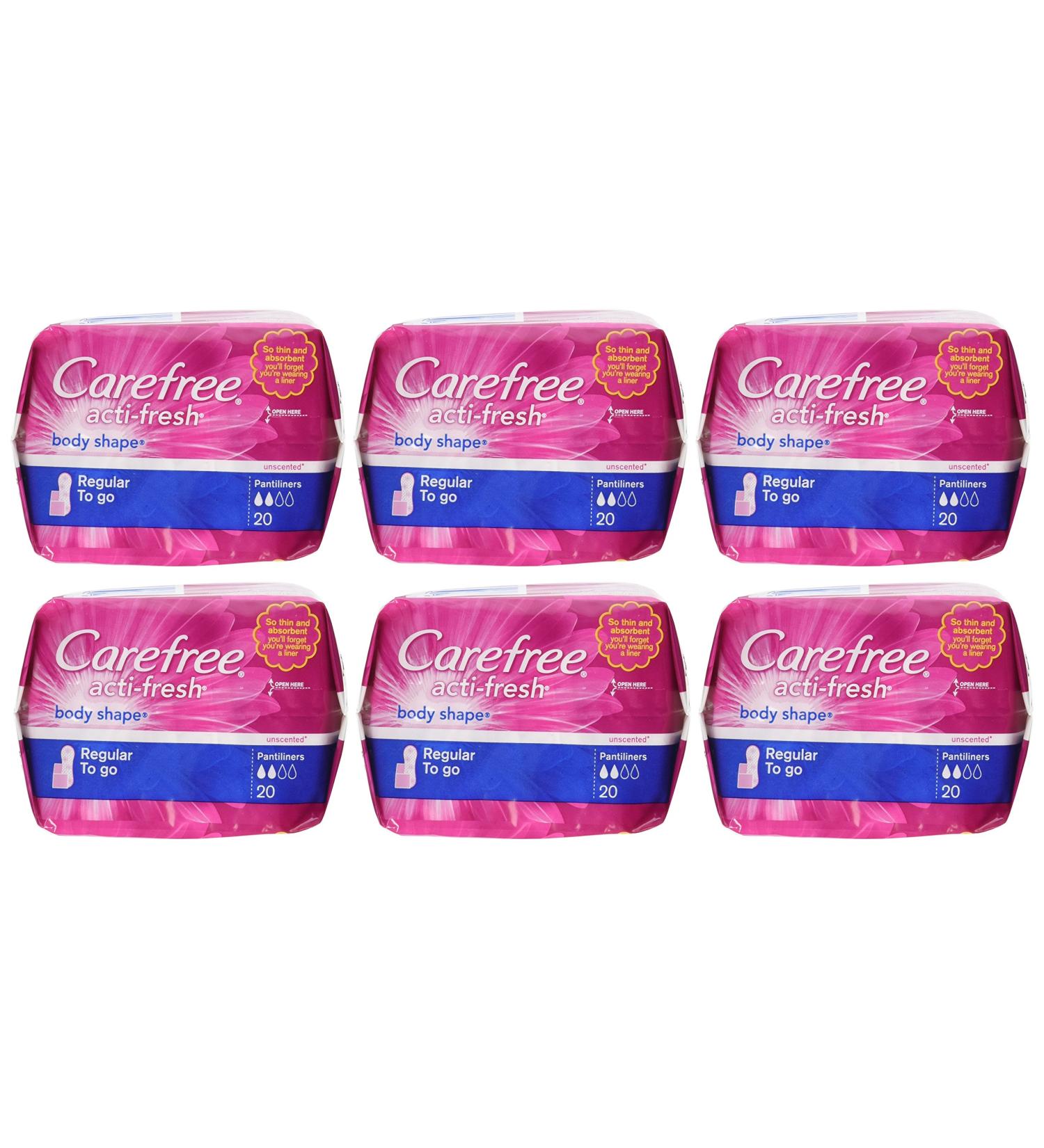Carefree Body STape Regular Unscented 20 Count - Pack of 6 - Buy Online on GoSupps.com