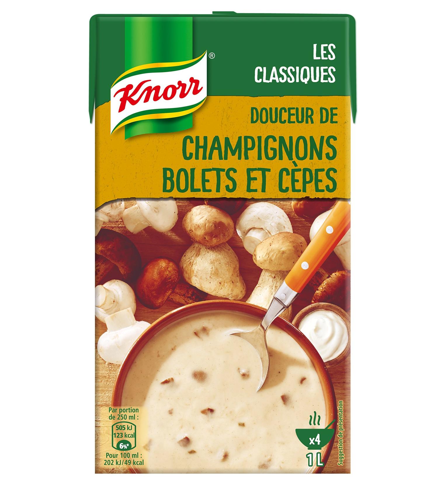 Knorr Liquid Soup Sweetness of Mushrooms Boletus/Ceps 1 L - Buy Online on GoSupps.com