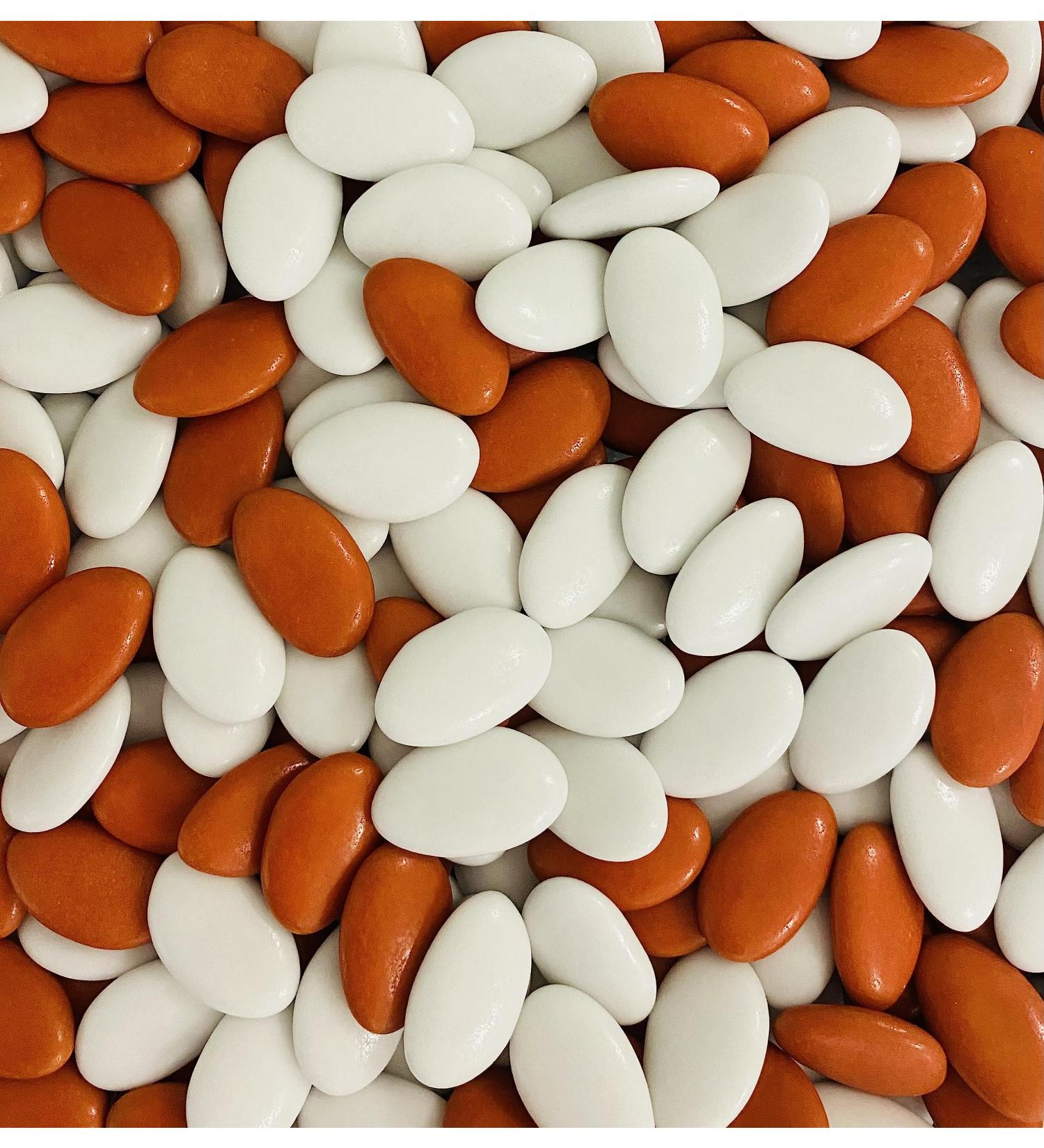 Chocolate dragees variation Terracotta and white 1kg - cheap quality - approximately 240 dragees - Handmade in Fr