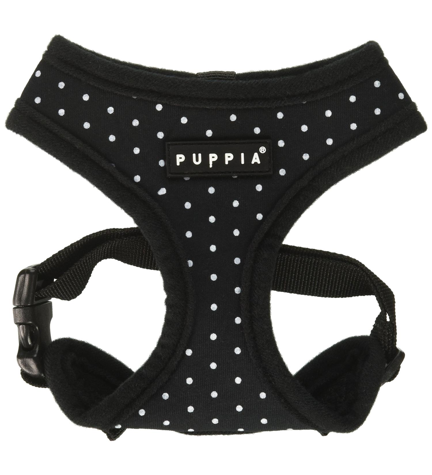 Puppia Dotty Harness Black Small - Stylish & Comfortable Dog Harness - Buy Online on GoSupps.com
