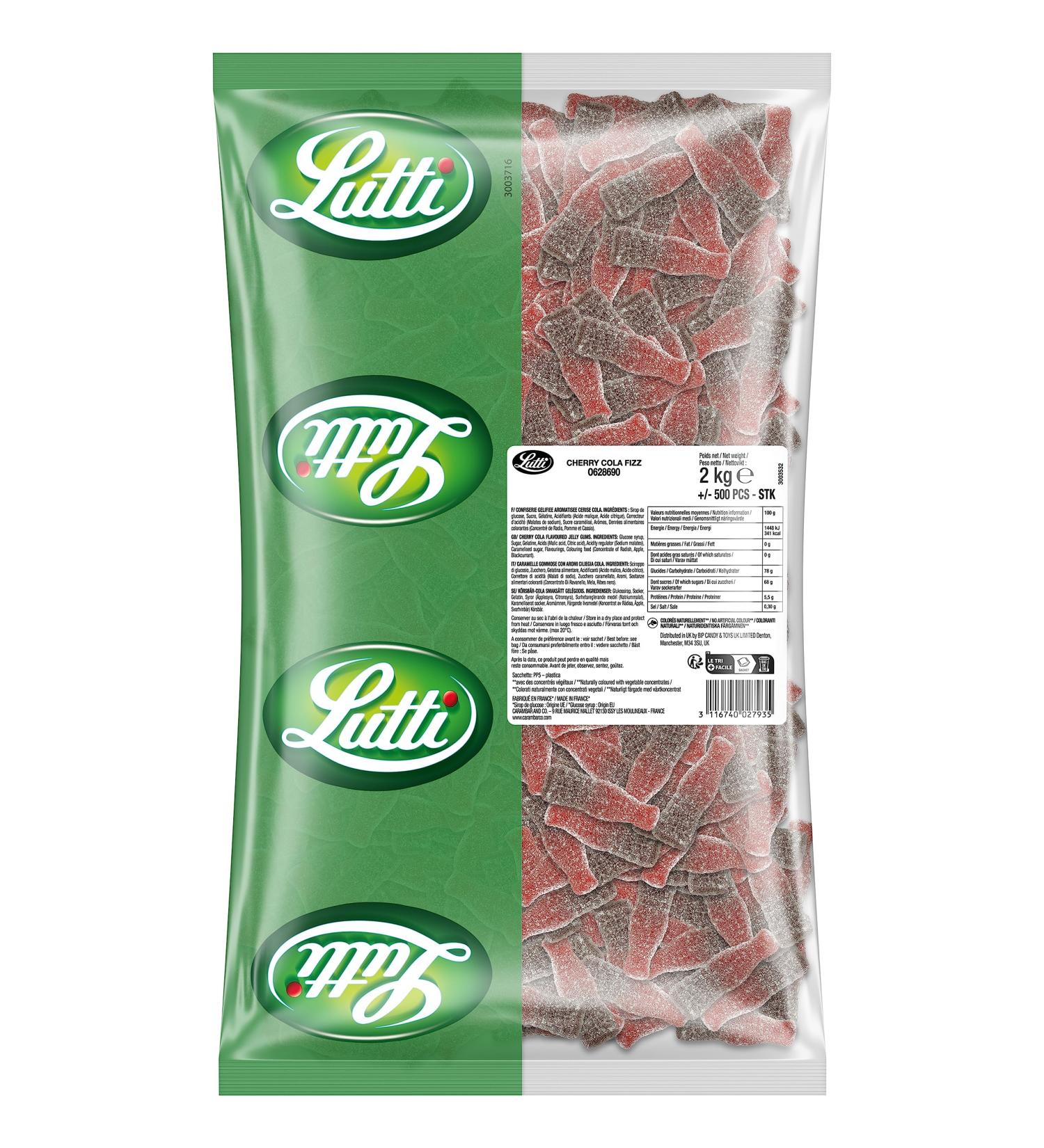 Lutti Cherry cola fizz 2kg - Buy Online on GoSupps.com