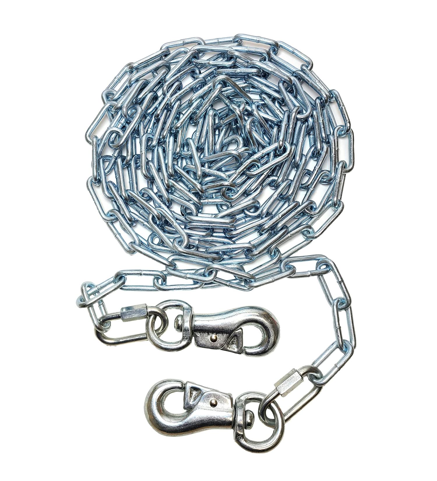 Heavy Duty Dog Runner Chain Dog Tie Out for Medium to Large Dogs Weld Steel Chain Dog Leash Chain 520lbs Capacity for Dogs Up to 85LBS (10FT) Silver - Buy Online on GoSupps.com