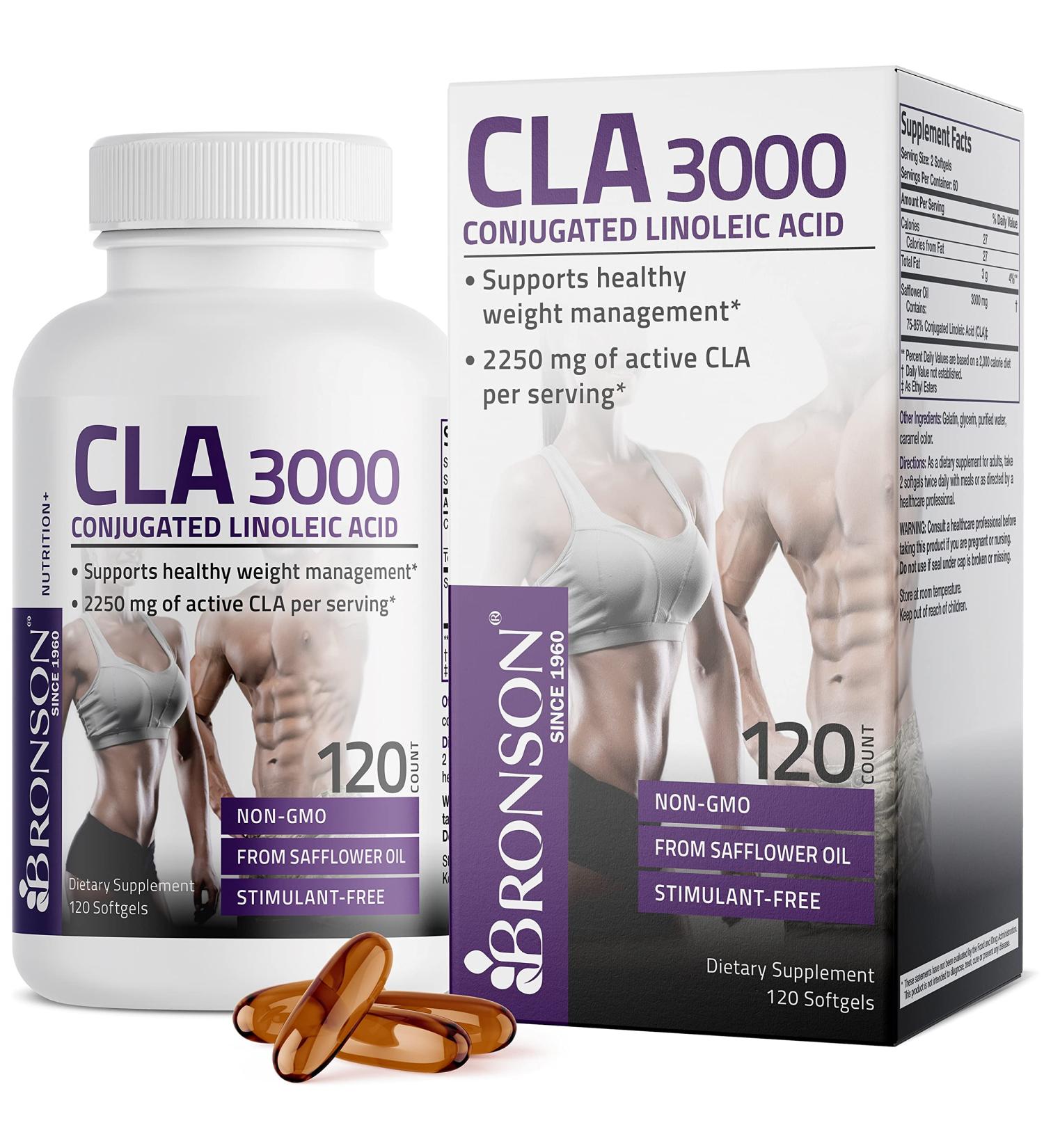 CLA 3000 Extra High Potency Softgels - 120 Count | Supports Healthy Weight Management - Buy Online on GoSupps.com