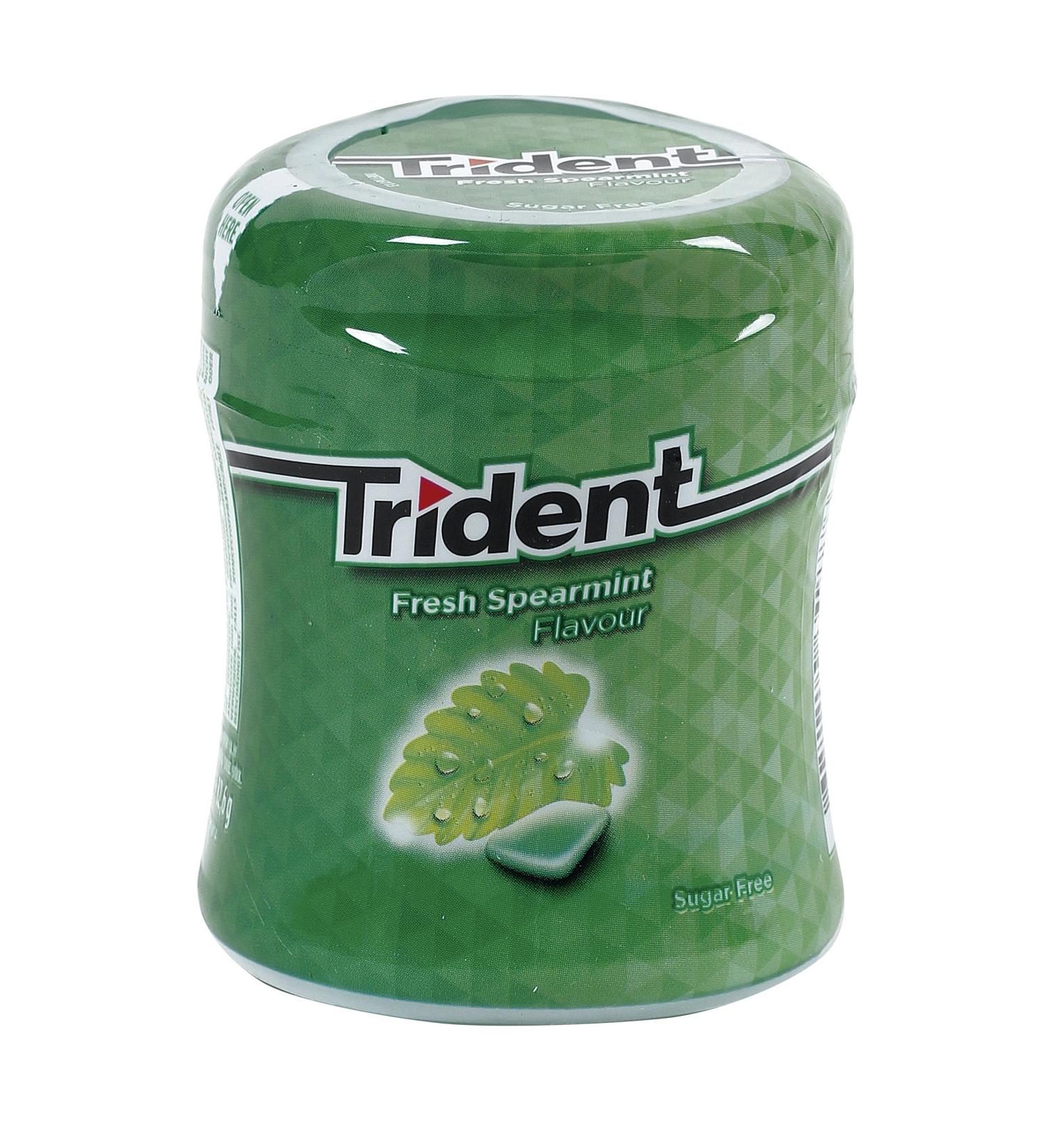 Gums Trident la menthe grageas bateau 82,6 G