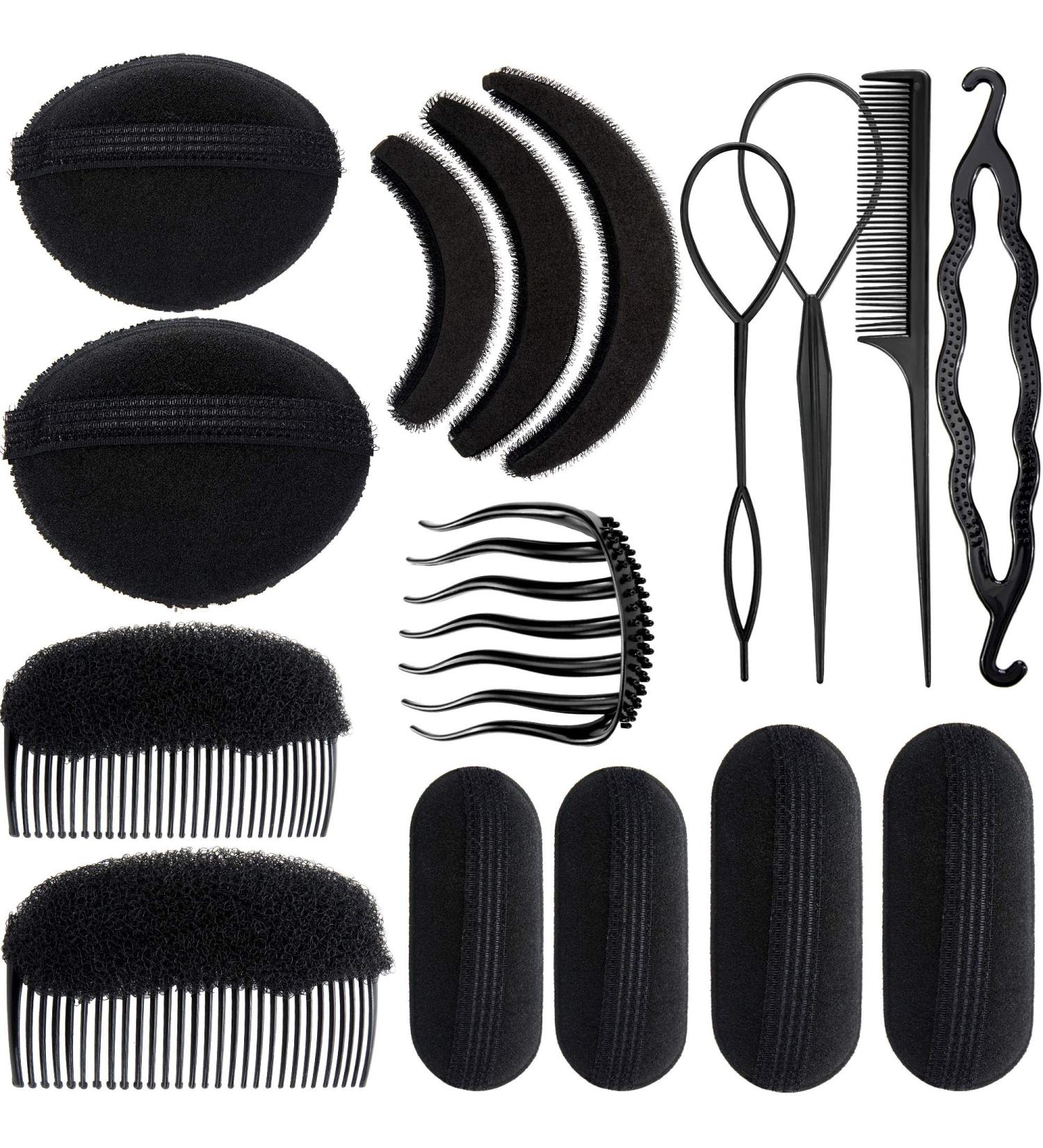 16-Piece Hair Bump Sponge Set for Volume Insert and Styling | Hair Braiding Tool Kit for Women and Girls - Buy Online on GoSupps.com
