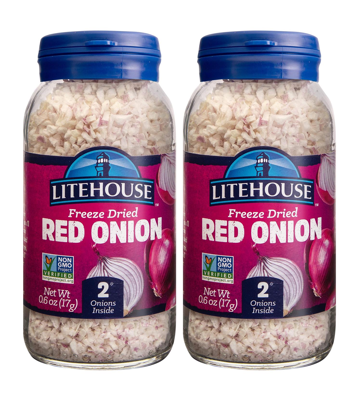 Litehouse Freeze Dried Red Onion  0.60 Ounce  2-Pack 0.6 Ounce (Pack of 2) - Buy Online on GoSupps.com