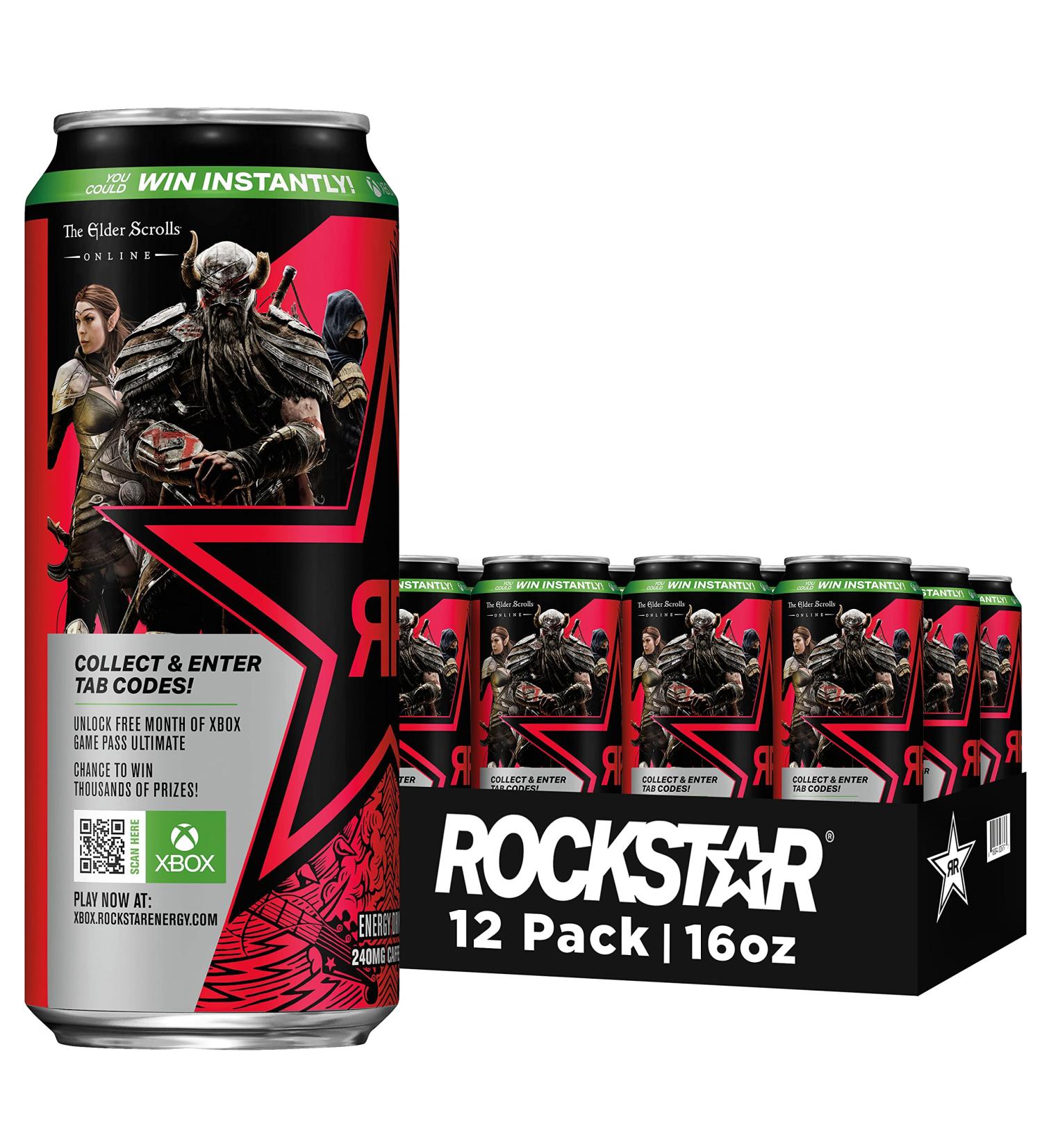 Rockstar Energy Drink Punched Fruit Punch 16oz Cans - 12 Pack - Buy Online on GoSupps.com
