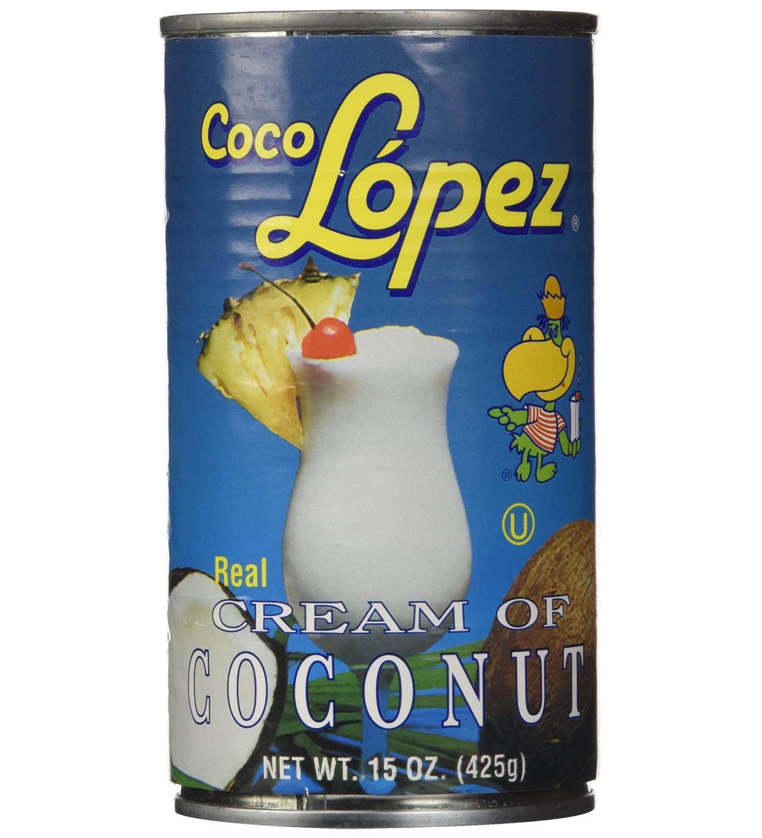Coco Lopez Real Cream of Coconut 15oz Can - Authentic Coconut Cream (Pack of 6) - Buy Online on GoSupps.com