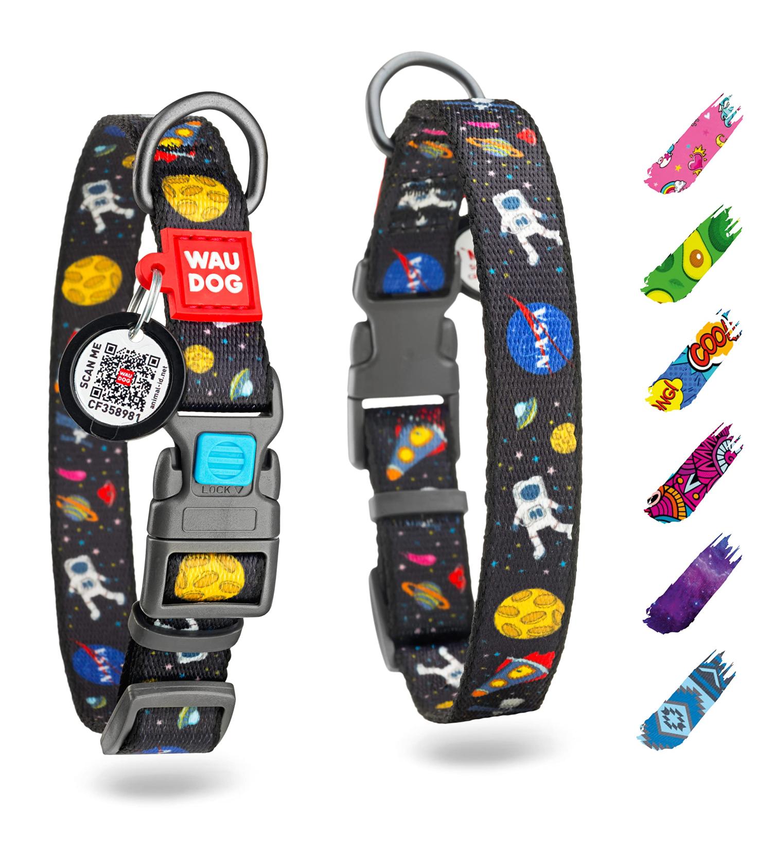 Shop Waudog Nylon Dog Collar - Adjustable for Large & Medium Dogs | Durable Stylish and Comfortable - 24-40 cm Length - Buy Online on GoSupps.com