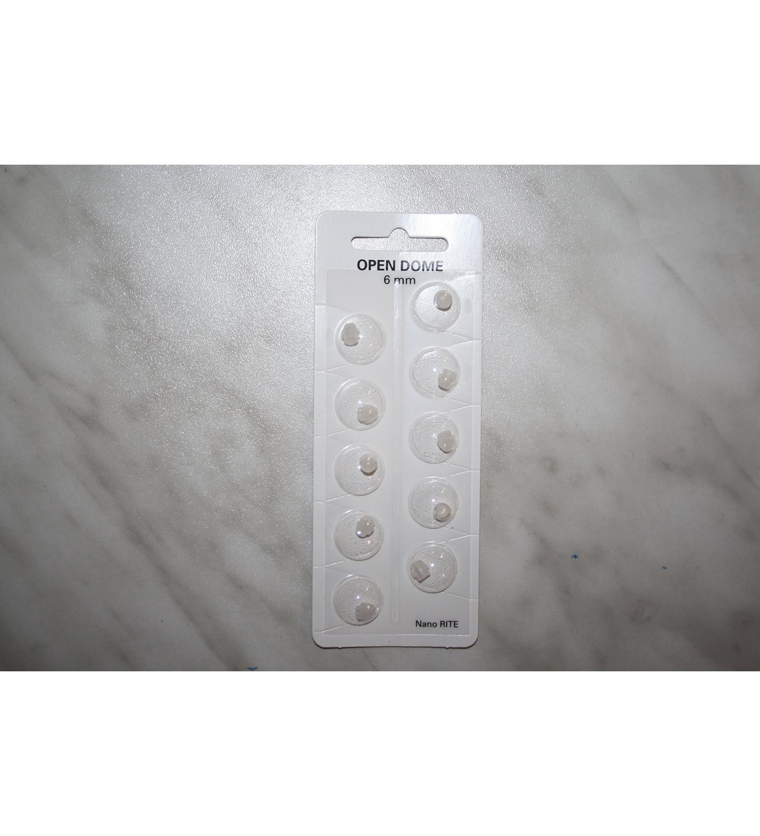 Domes for Bernafon/ Oticon Nano Ex-Receiver Hearing Aids Open Dome 6mm