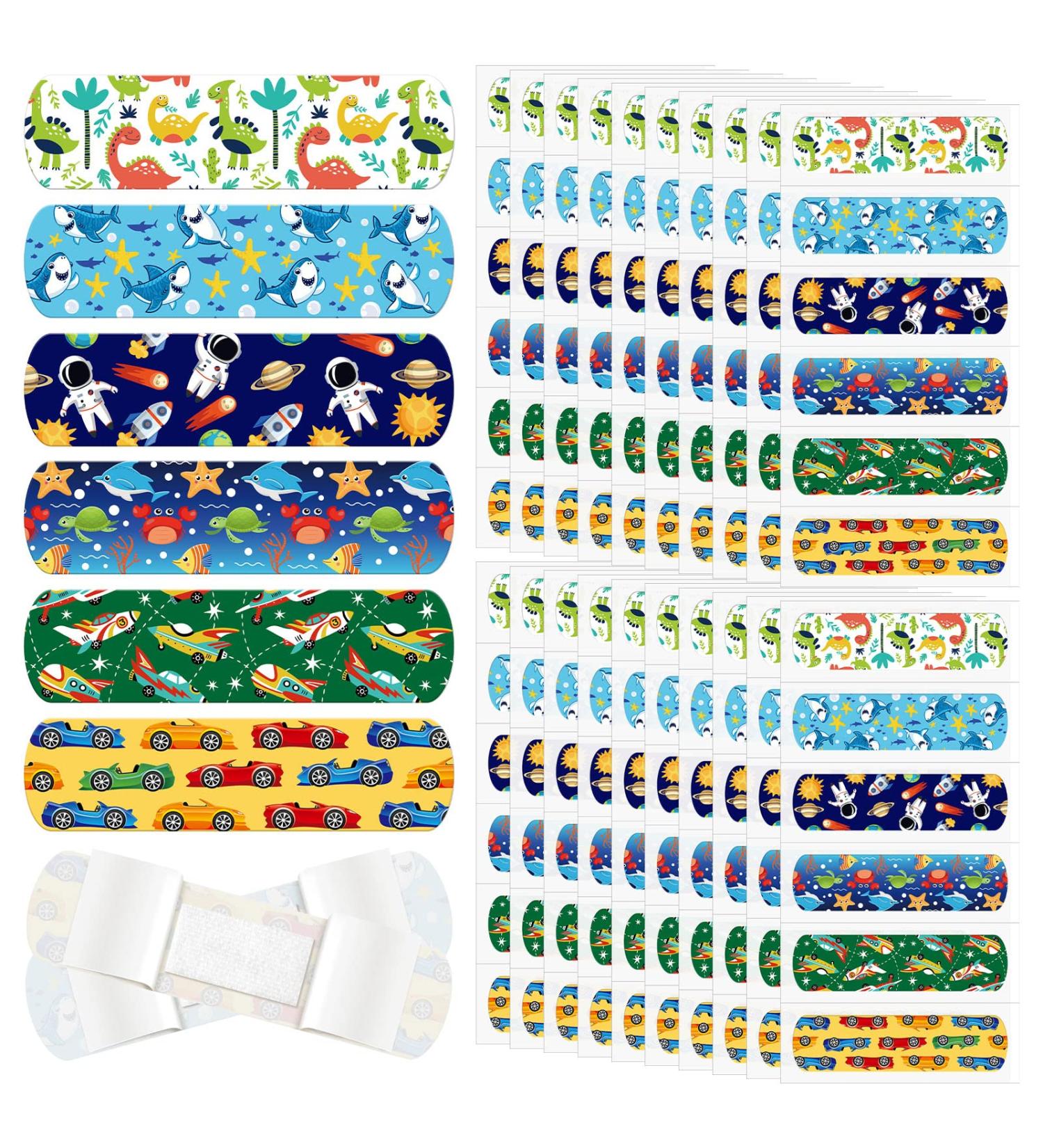 Colorful Cartoon Bandages for Kids - 120 Pcs Waterproof Adhesive Bandages for Boys and Girls - Buy Online on GoSupps.com