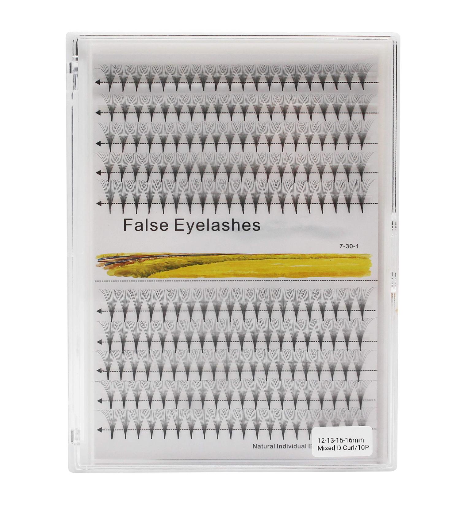 200Pcs Grafting 10D Mixed Individual False Eyelashes - Long Stem Cluster Volume Eye Lashes (12-13-15-16mm) - Buy Online on GoSupps.com