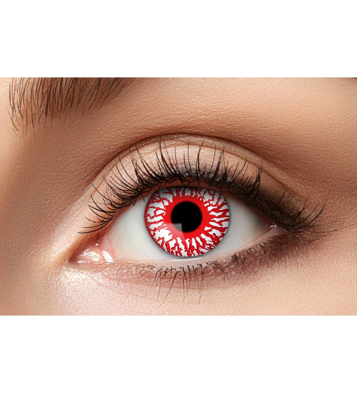 Buy Eyecatcher 84065141-658 Red Colored Contact Lenses - 12-Month Wear for Carnival Mardi Gras & Halloween - International Shipping - Buy Online on GoSupps.com