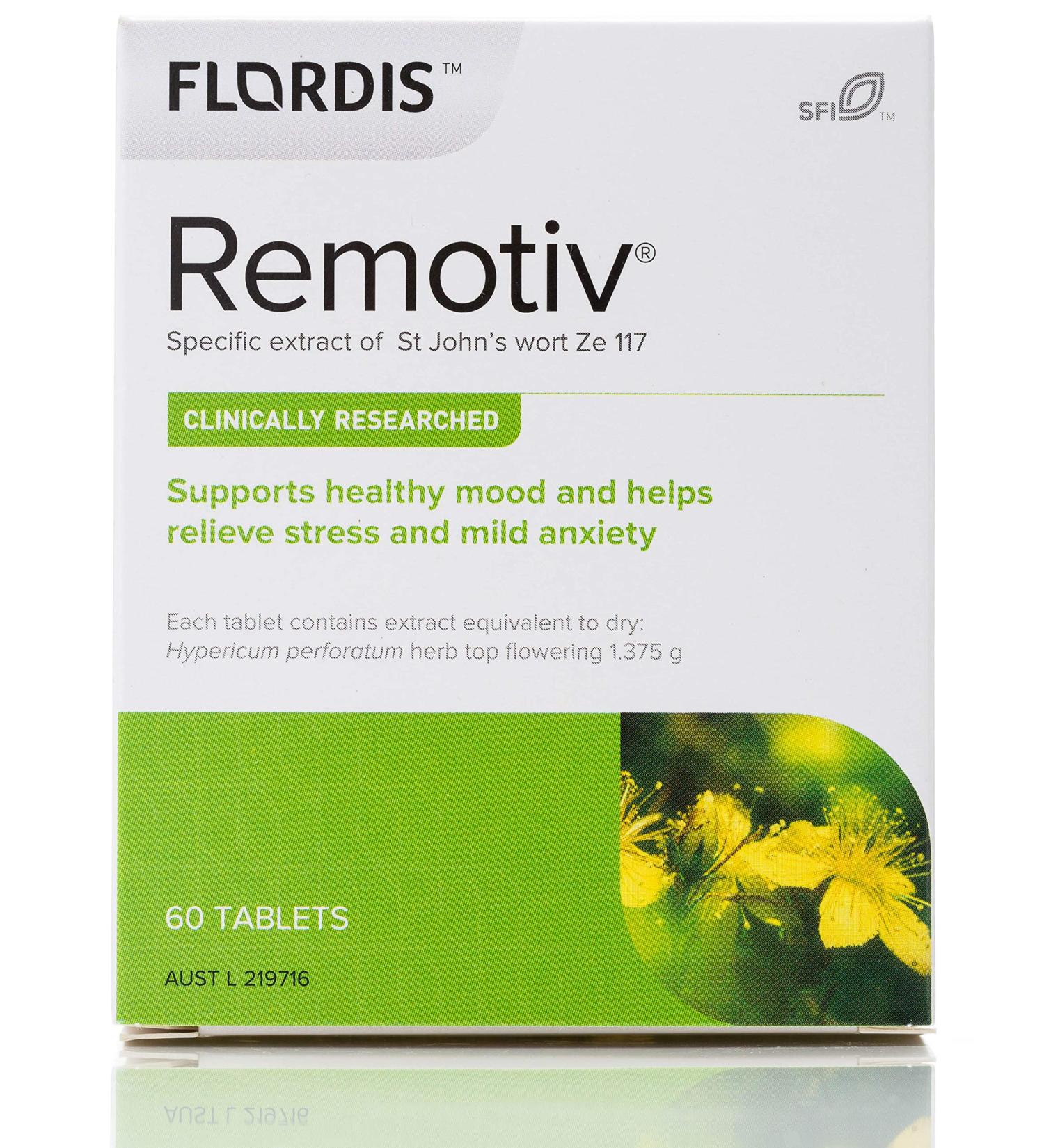 Flordis Remotiv for Stress Relief (St John's Wort) 60 Tablets