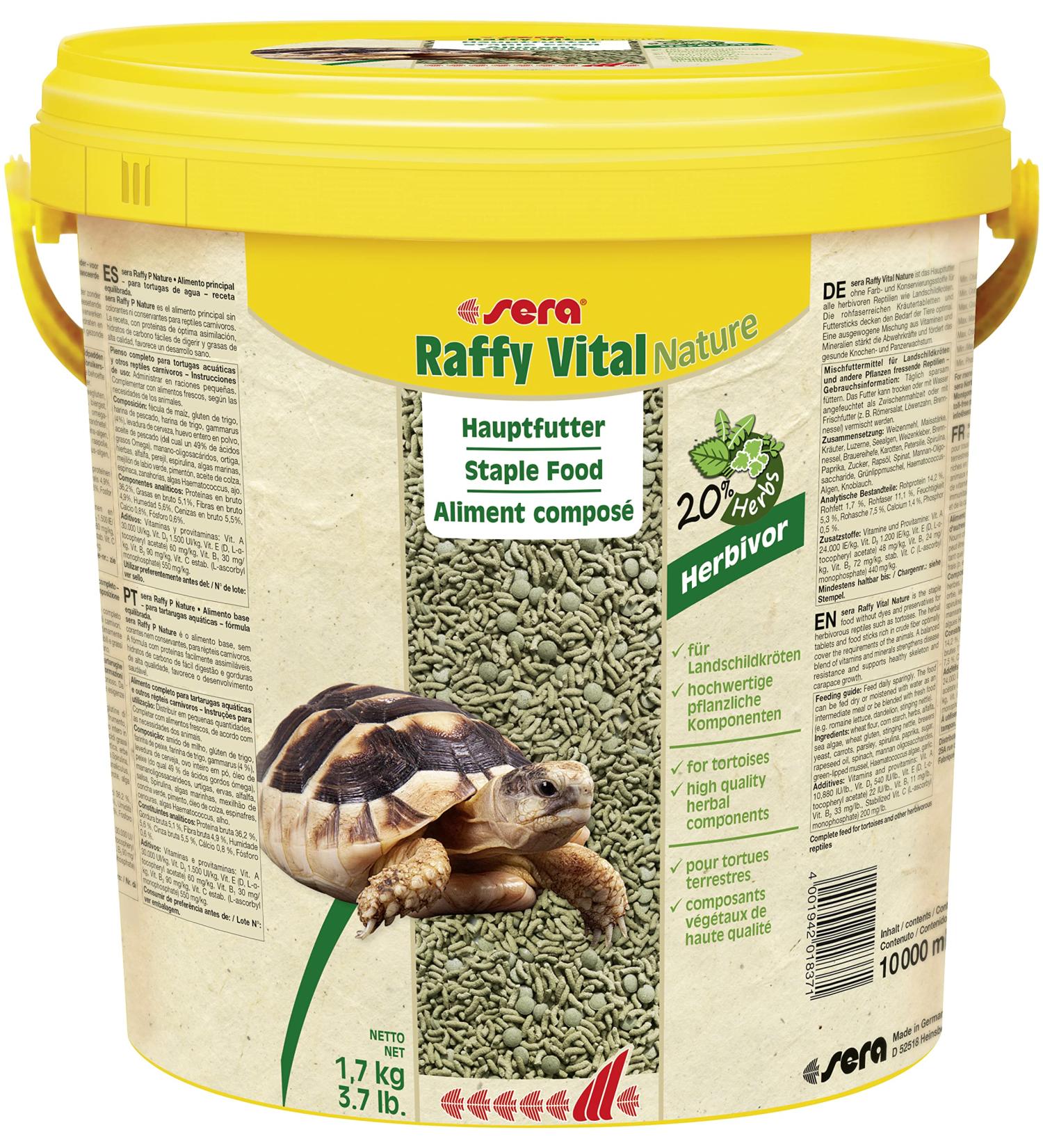 Sera Raffy Vital Nature 10 L (1.7 kg) - Premium Herbivorous Reptile & Tortoise Food | Fast International Shipping - Buy Online on GoSupps.com