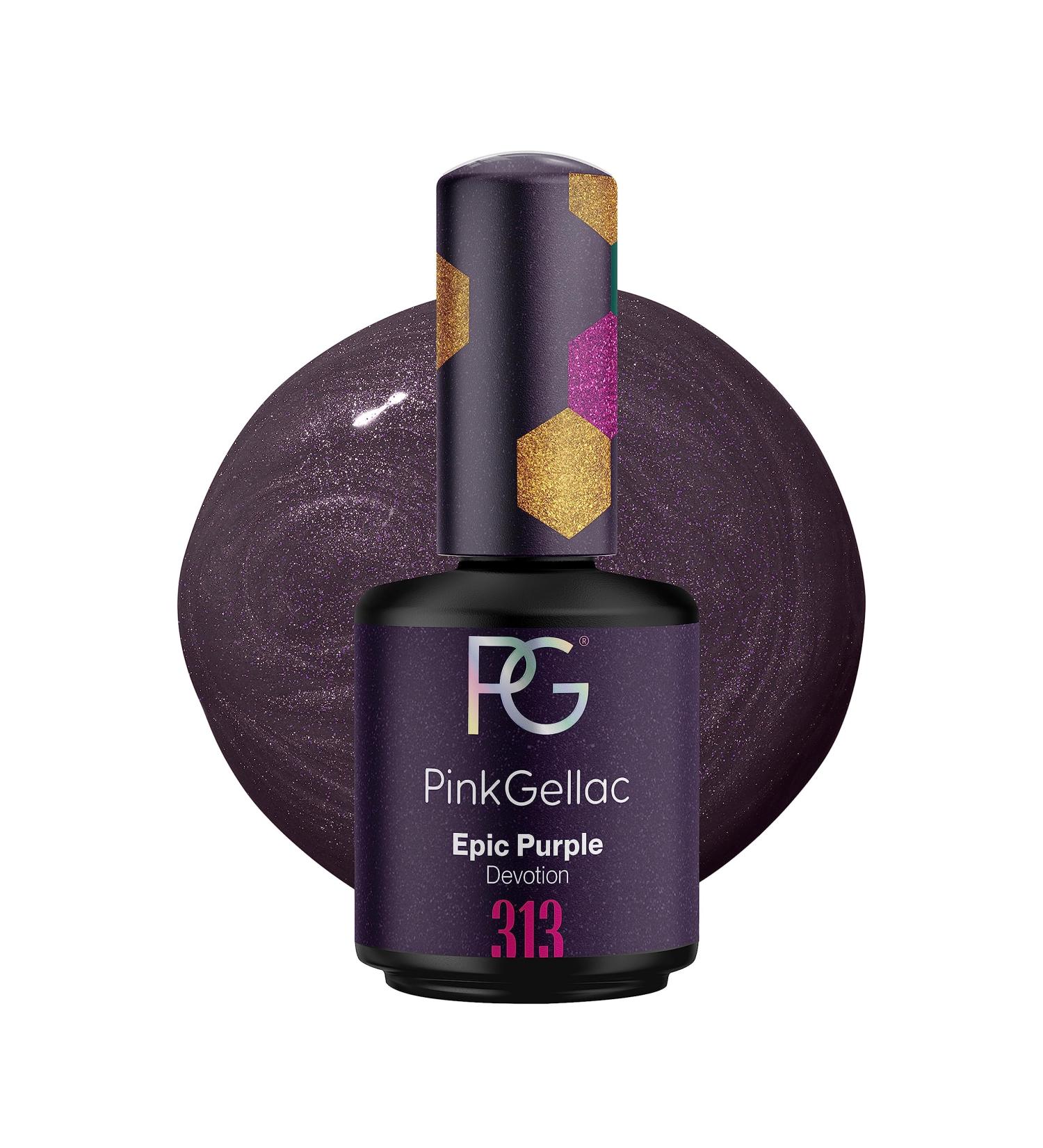 Pink Gellac UV Gel Nail Polish 313 Epic Purple - Long-Lasting Shellac - Easy Application Gel Lacquer 15ml - 14 Days of Stunning Nails - Made in Holland - Buy Online on GoSupps.com