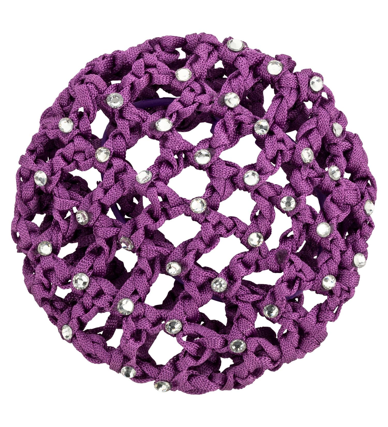 Buy Mila Dance Pattern Ballet Duttnetz - Glittering Stones Hair Tie - Purple - Stylish Hair Net for Women & Children - Perfect for Thick & Thin Hair - Buy Online on GoSupps.com