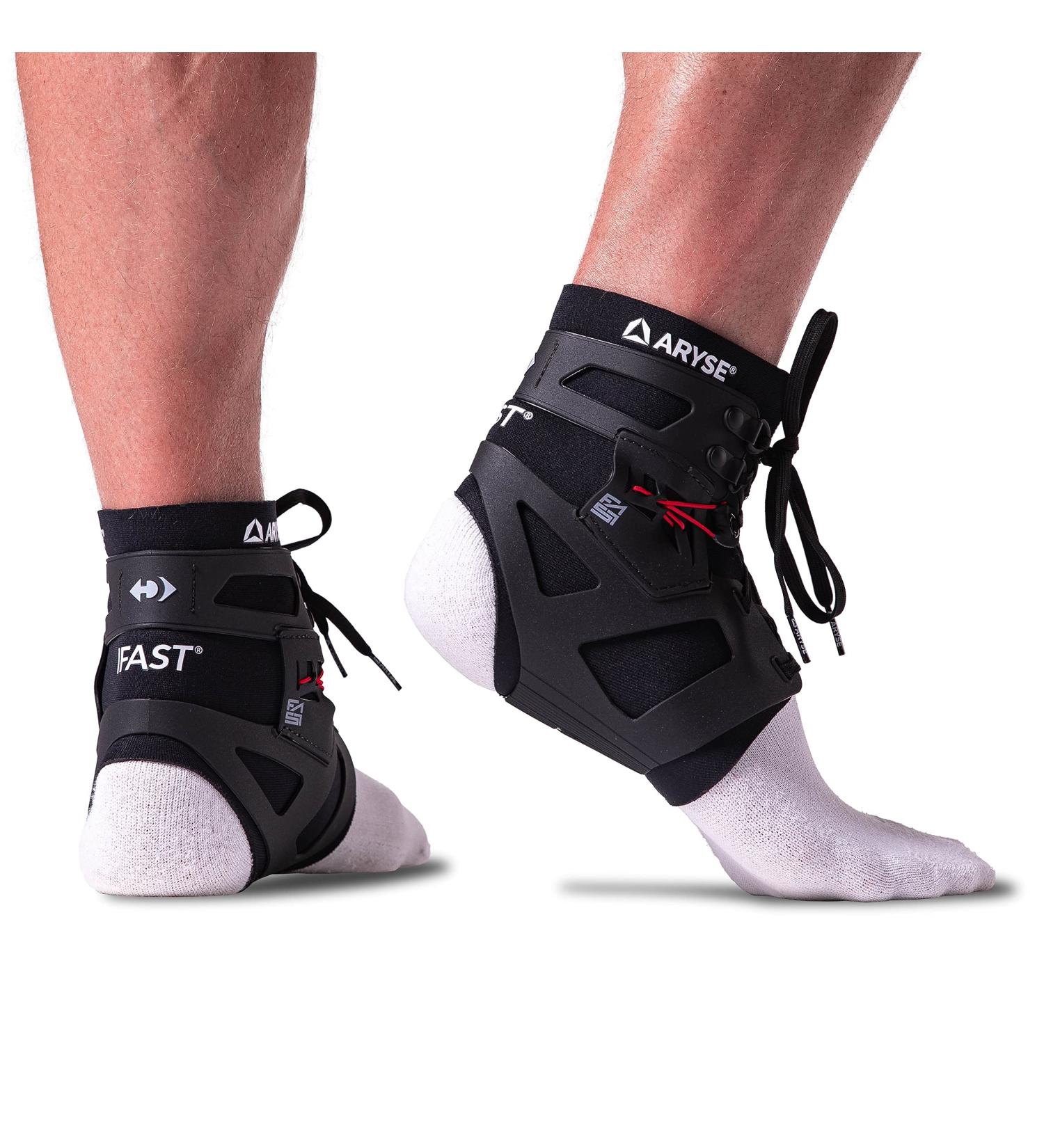 ARYSE IFAST Ankle Stabilizer Brace - Superior Support for Men and Women | Ideal for Basketball, Baseball, Running, Football, Volleyball & More | Large Black Pair - Buy Online on GoSupps.com