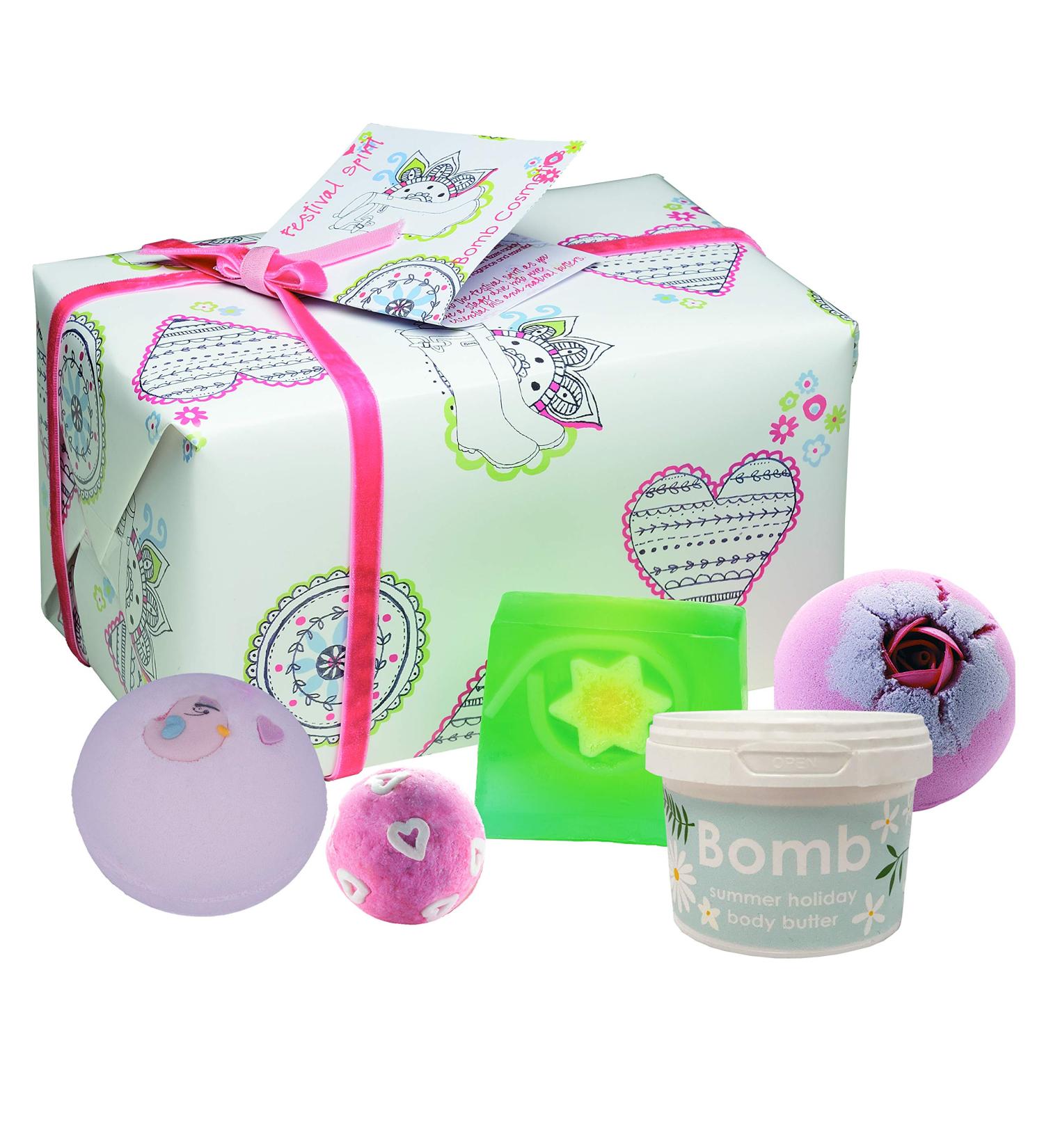 Bomb Cosmetics Festival Spirit 5-Piece Handmade Bath & Body Gift Pack - 550g - Buy Online on GoSupps.com