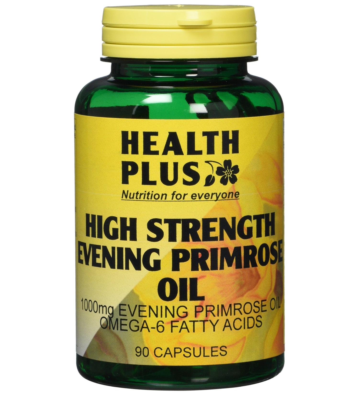 Health Plus Evening Primrose Oil 1000mg - 90 Capsules | Omega-6 Supplement - Buy Online on GoSupps.com