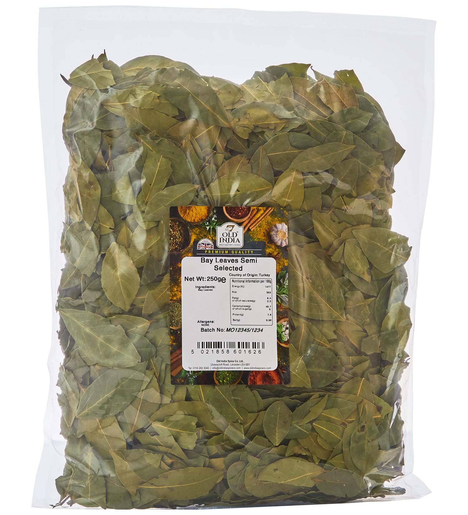 Old India Bay Leaves Semi Selected 250g - Premium Quality Spice (Pack of 1) - Buy Online on GoSupps.com