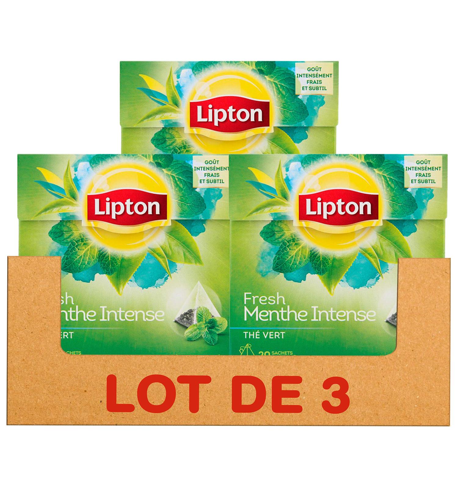 Lipton Th Vert Menthe Intense Go t Intens ment Frais & Subtil Label Rainforest Alliance 60 Sachets Lot de 3x20 Sachets 3 20 Unit (Lot de 3) - Buy Online on GoSupps.com