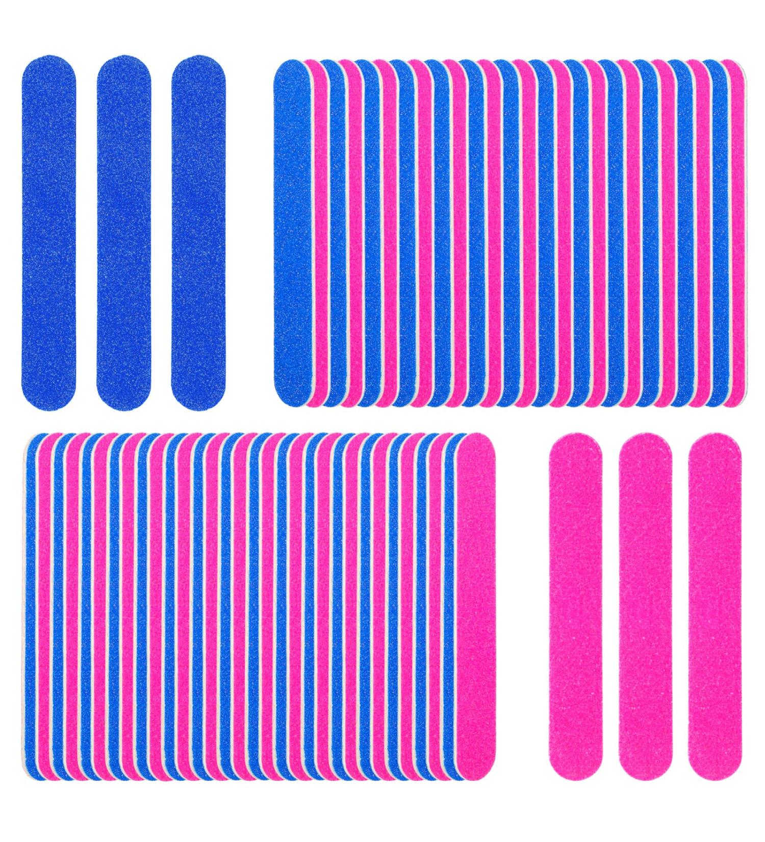 Buy Aster 100-Piece Double-Sided Nail Files 180/240 - Professional Nail Care & Manicure Tools - 8.5 cm Nail Polishing Strips for Salon Quality Results - Buy Online on GoSupps.com
