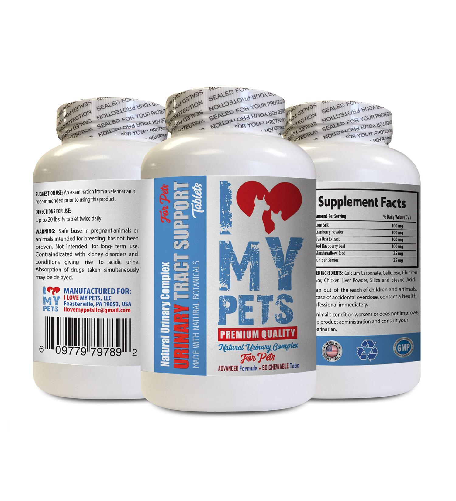 I LOVE MY PETS LLC Urinary Tract cat Supplement - PET Urinary Tract Support - Dogs and Cats - UTI Relief Complex - Cranberry Pills for Cats - 90 Treats (1 Bottle) - Buy Online on GoSupps.com