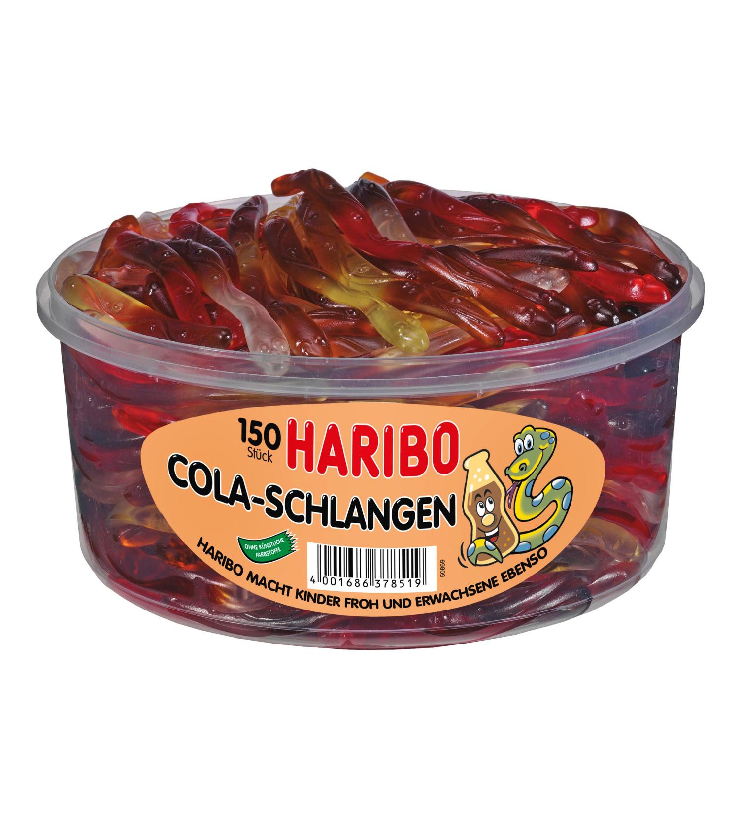 HARIBO Cola Snakes & Fruit Gum 300 Pieces (Lemon 1 Pack) | Buy Internationally Online - Buy Online on GoSupps.com