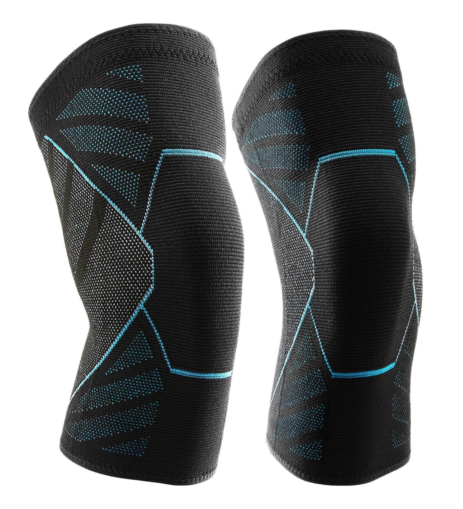 Knee Brace Sleeves 2 Pack for Joint Protection and Support - Compression Sleeve for Knee Pain Relief - Men and Women - Ideal for Running, Basketball, and Weightlifting - Buy Online on GoSupps.com