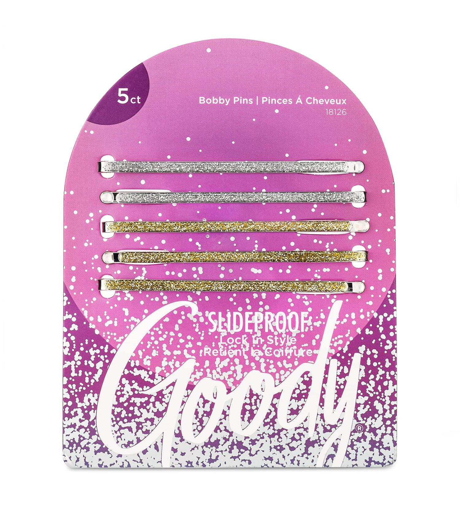 Goody Holiday Ball Enameled Bobby Pin Set - Silver & Gold - 5 Count - For All Hair Types - Stylish Hair Accessories for Men, Women, Boys & Girls - Buy Online on GoSupps.com
