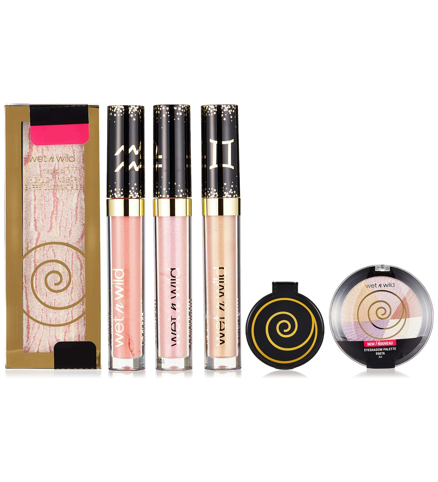 Wet n Wild Air Element Zodiac Collection - Color Icon Eyeshadow Highlighter & Sagittarius Mirror Lip Gloss Set - Shop Internationally! - Buy Online on GoSupps.com