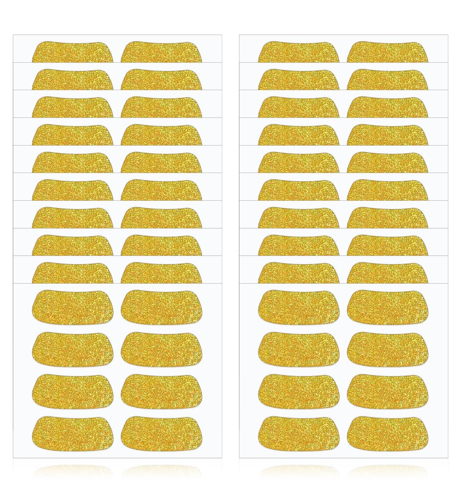 80 Pairs Glitter Sports Eye Stickers - Adhesive Strips for Baseball, Softball, Football, Lacrosse Matches - Gold Cheek and Eye Paint - School Sports Accessories - Buy Online on GoSupps.com