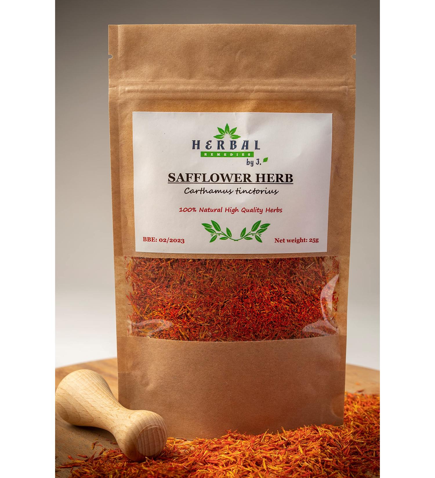 Safflower - Turkish Saffron - Herbal Tea Dried Herb 25g - Carthamus tinctorius - Herbal Remedies by J. - Krokosz barwierski - Buy Online on GoSupps.com