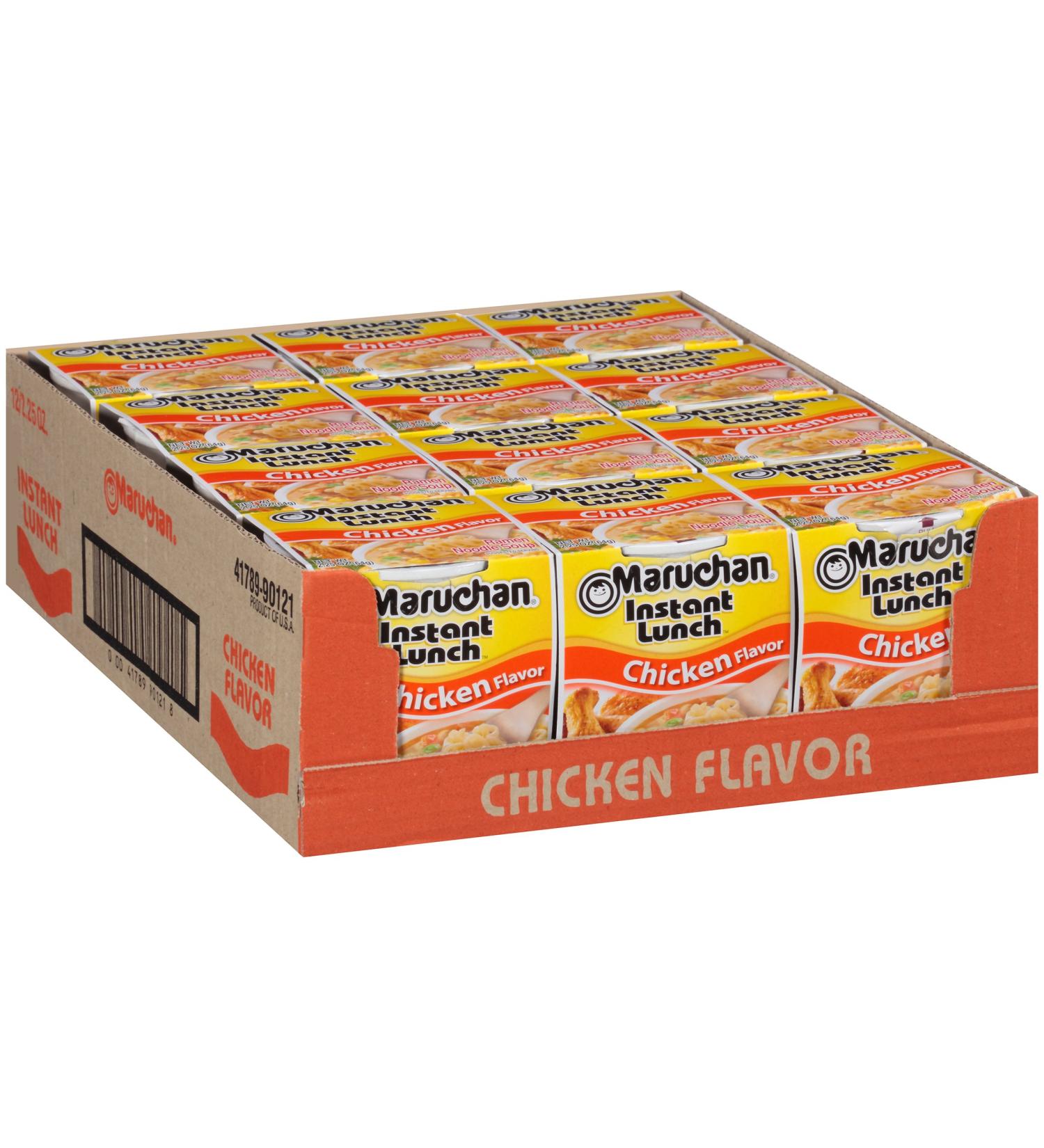 Maruchan Instant Lunch Chicken Flavor 2.25 oz (Pack of 12) - Fast & Flavorful Chicken Noodles - Buy Online on GoSupps.com