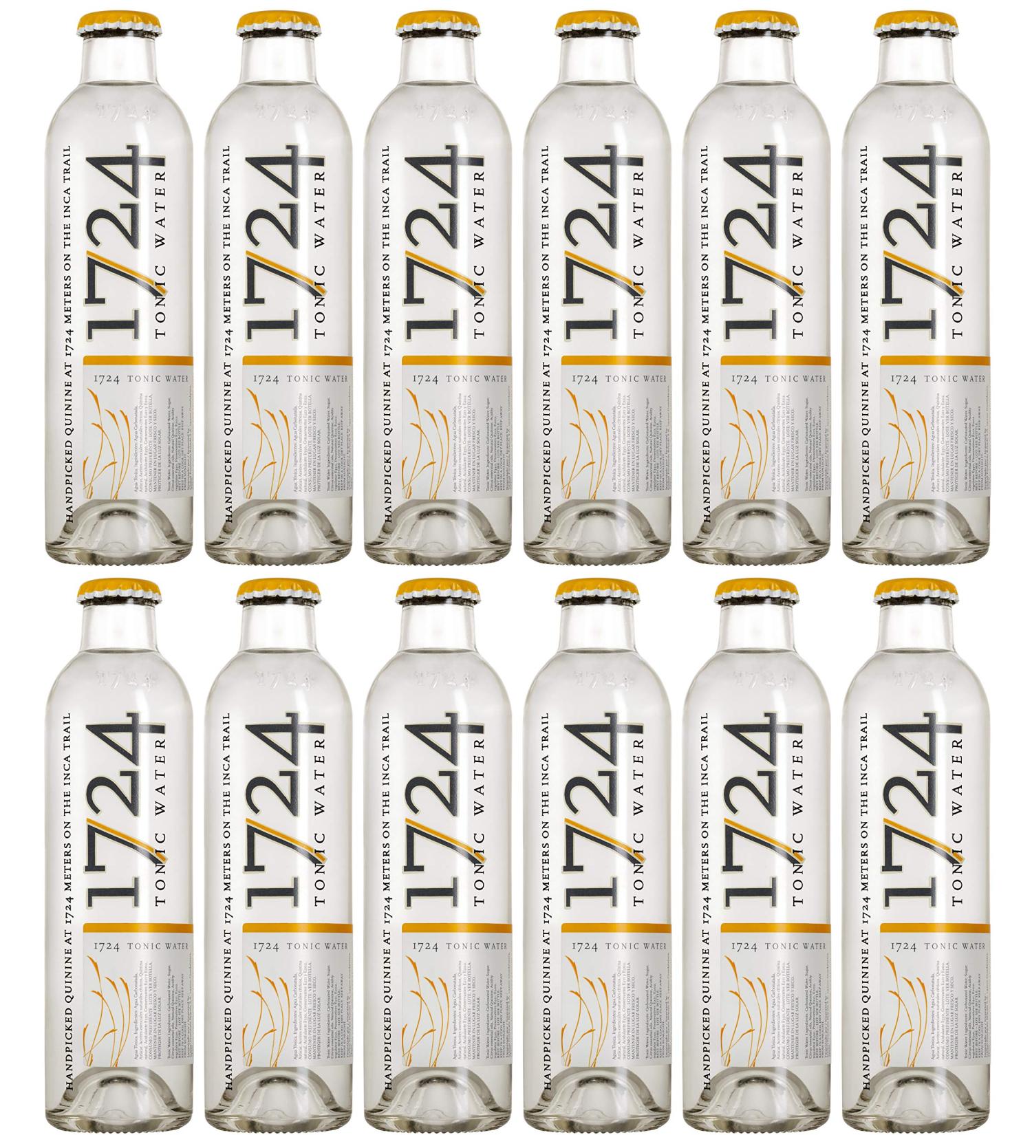Buy 1724 Tonic Water Glass Bottles (12 x 200ml) - Premium Quality for Cocktails | International Shipping Available - Buy Online on GoSupps.com