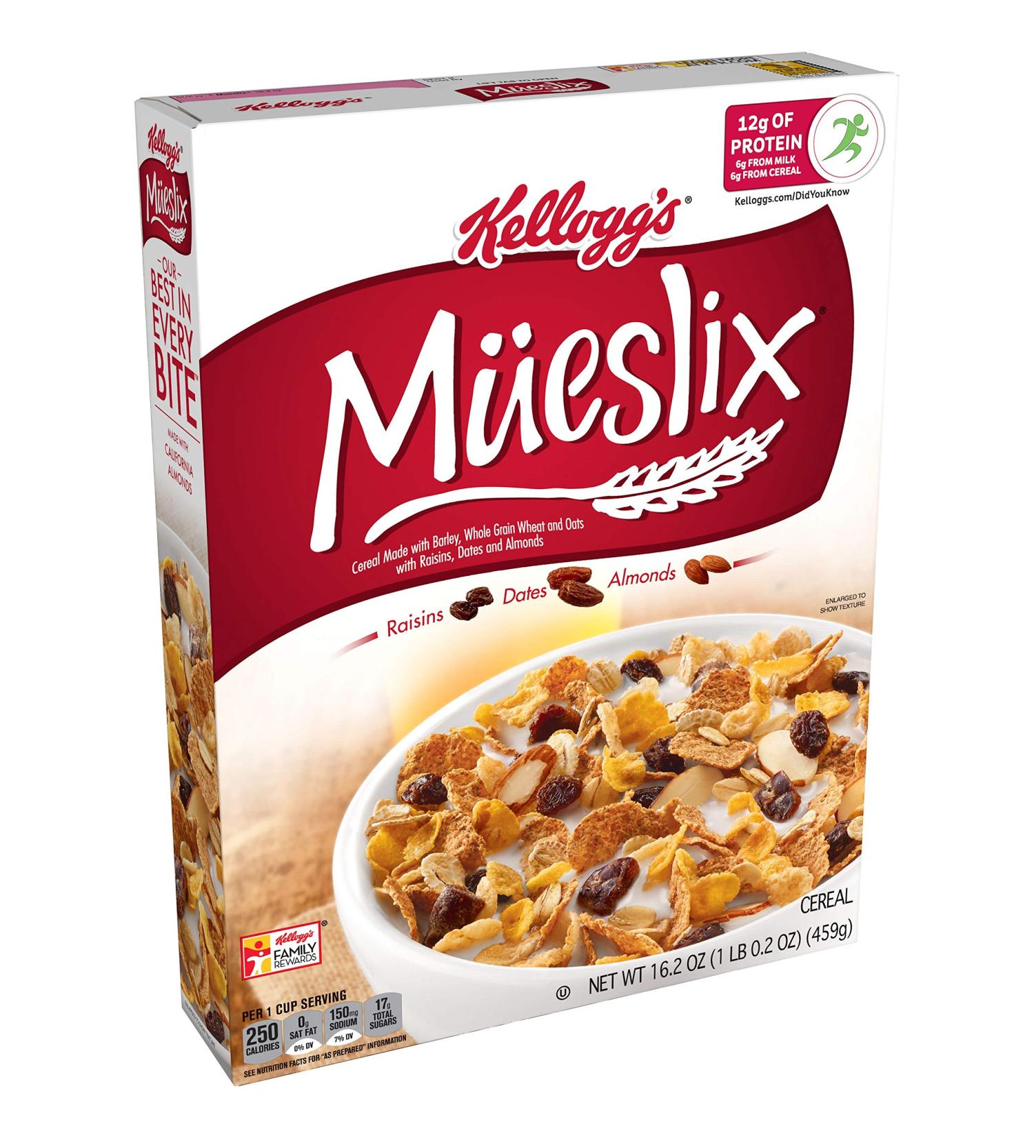 Kellogg's Mueslix Breakfast Cereal Original 16.2oz - High Fiber Source - Buy Online on GoSupps.com