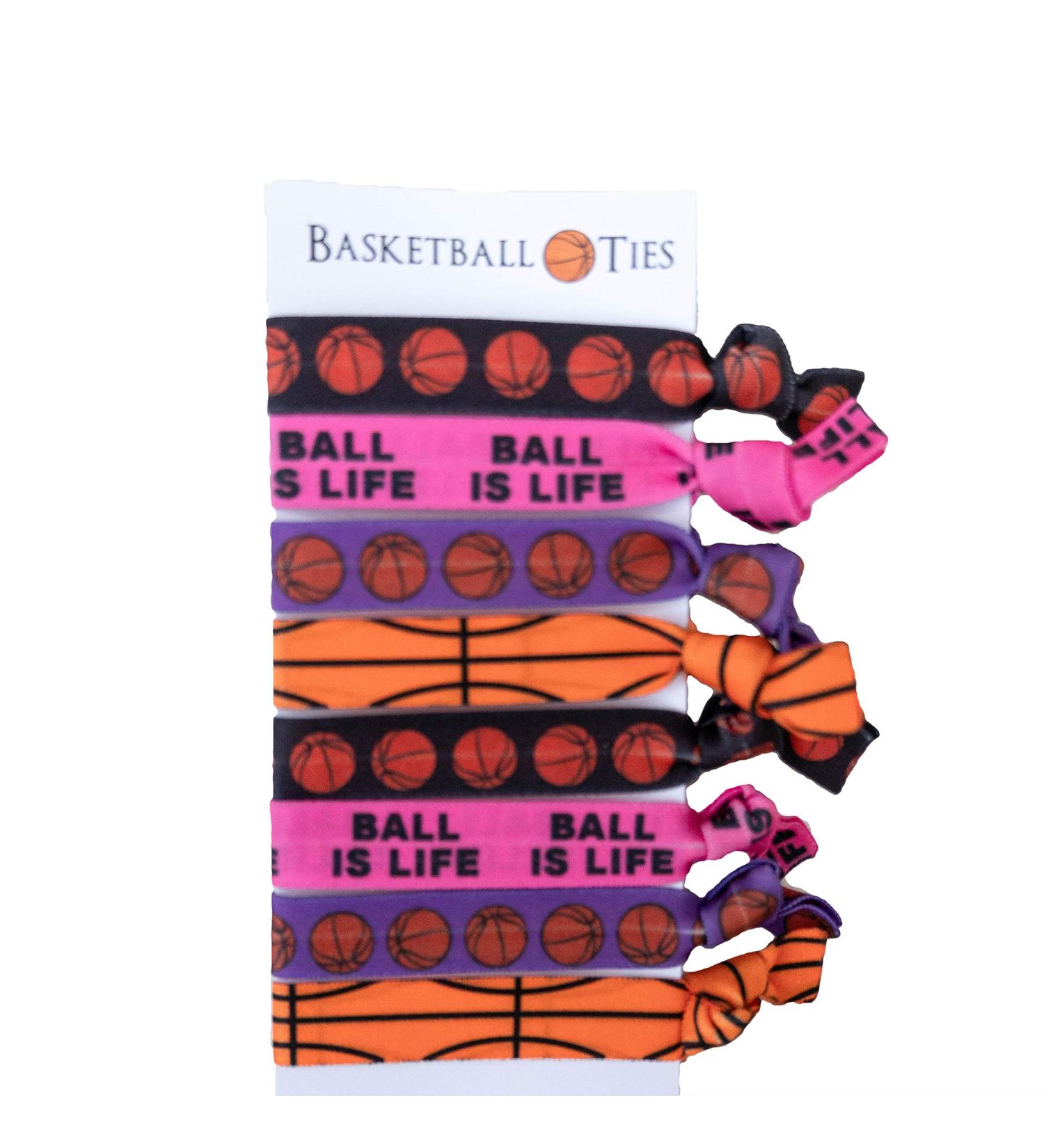 8 Piece Basketball Gift Hair Ties - Basketball Gifts for Boys & Girls  Basketball Accessories for Boys  Players  Coaches  Basketball Team Gifts  Gifts for Basketball Players