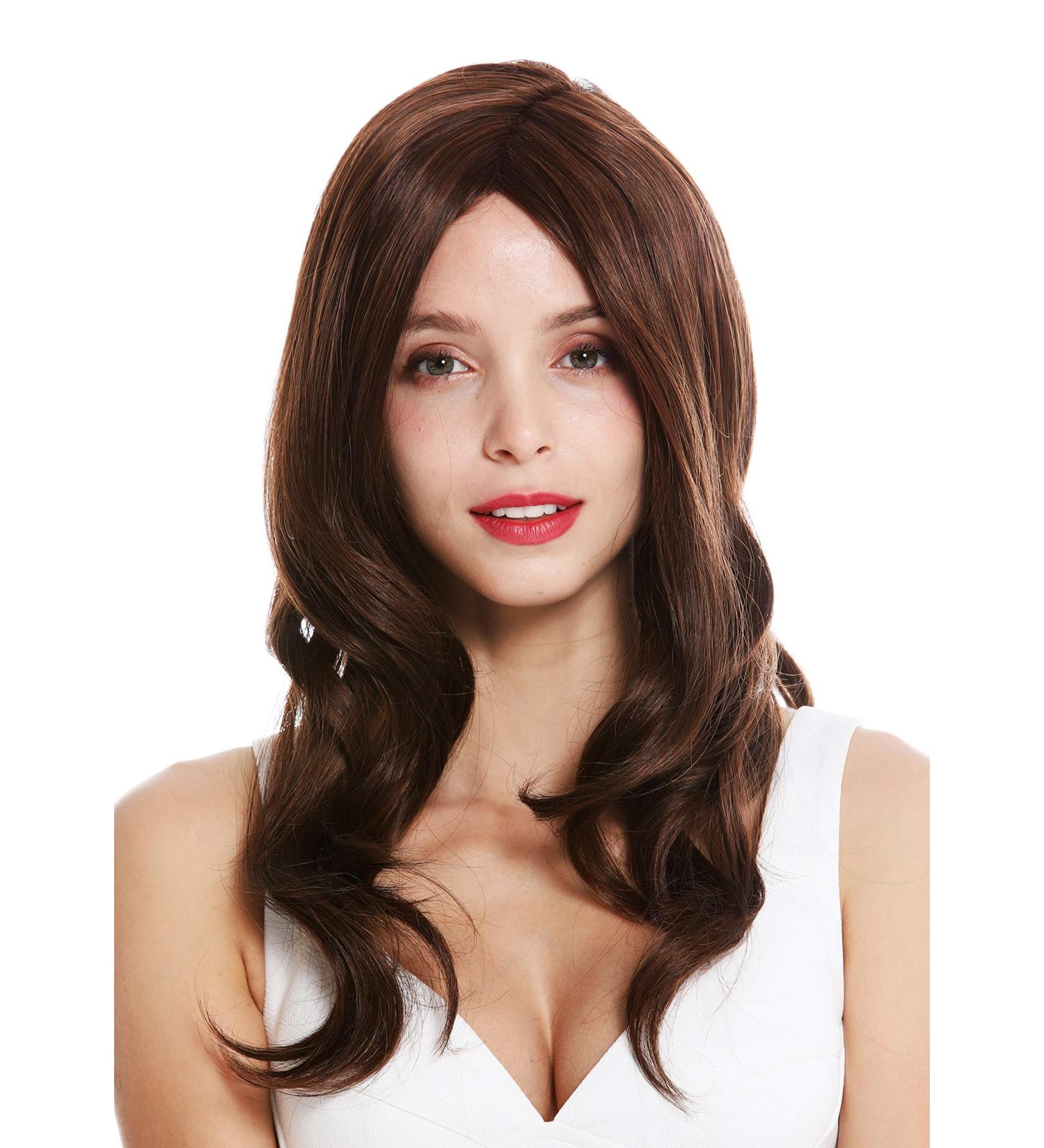 Buy WIG ME UP QLS18710-2/30 Ladies Long Wavy Mono Parting Wig - Voluminous Chestnut Brown Mix | International Shipping - Buy Online on GoSupps.com