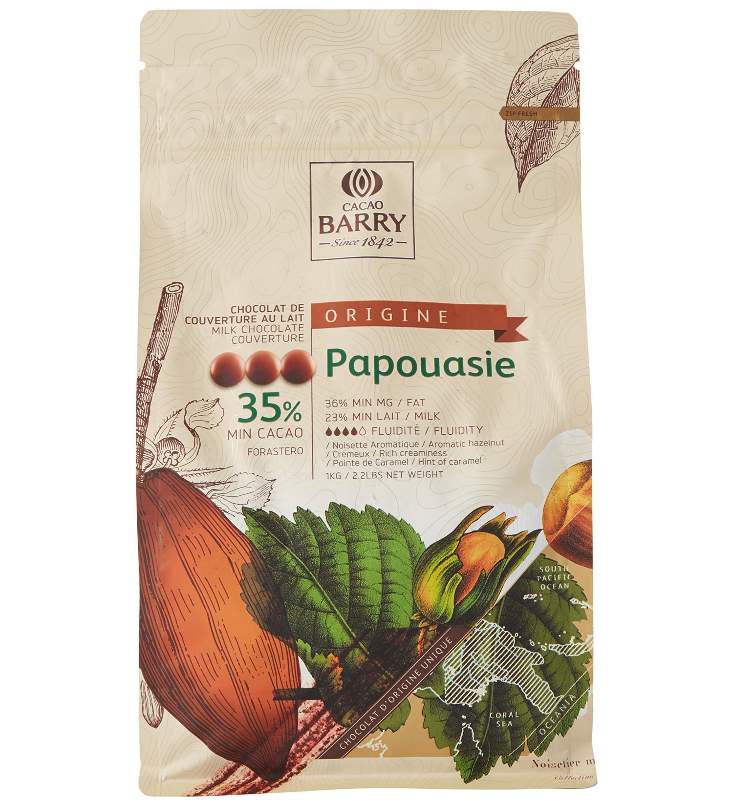 CACAO BARRY 35% Min Cocoa Chocolate Papua Pistoles 1 kg - Buy Online on GoSupps.com